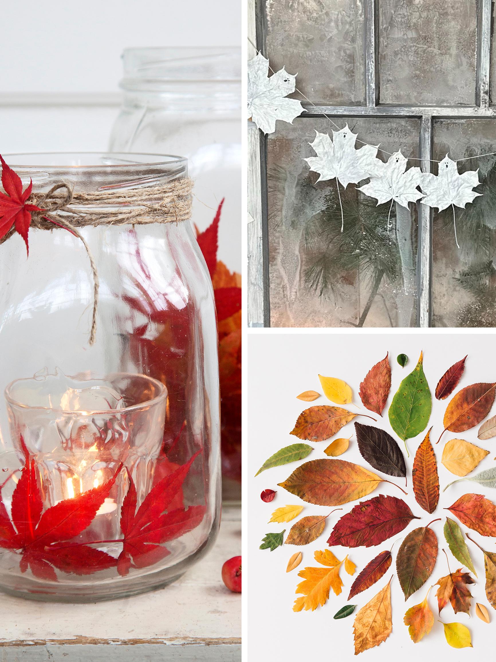 8 creative ways to decorate with autumn leaves
