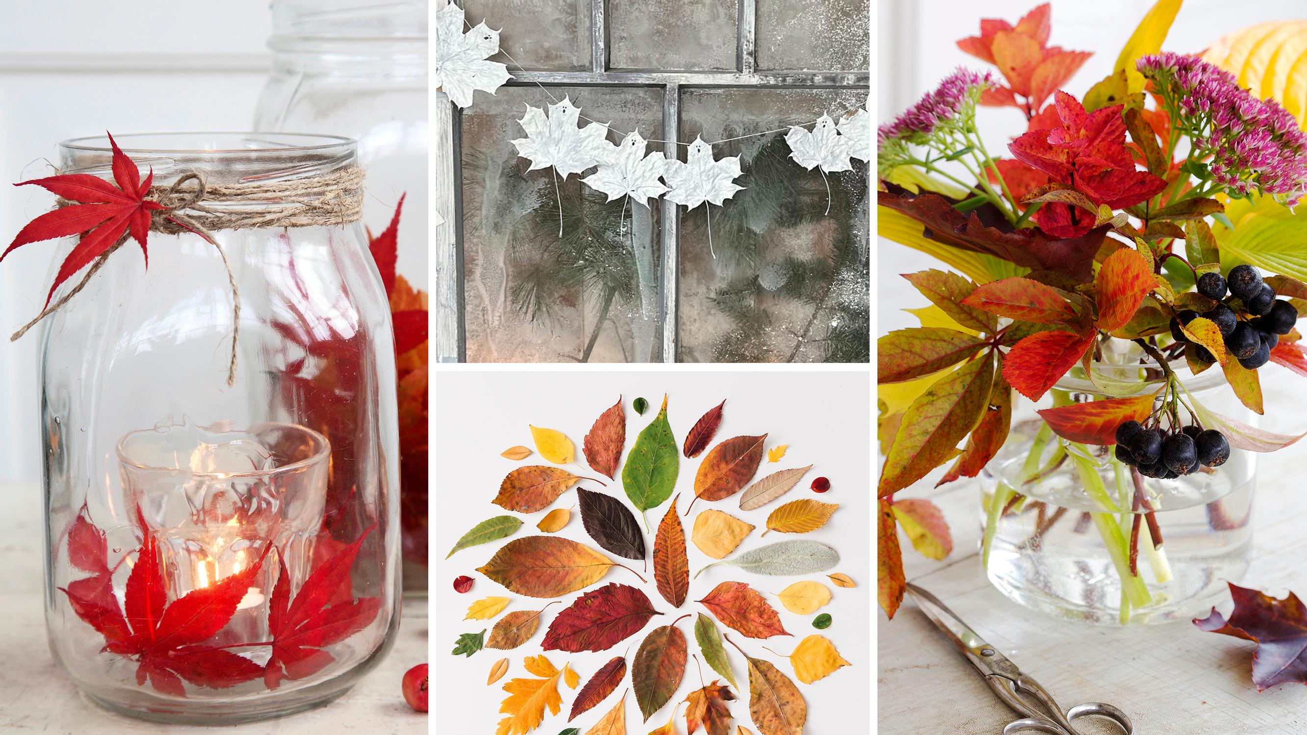 8 creative ways to decorate with autumn leaves