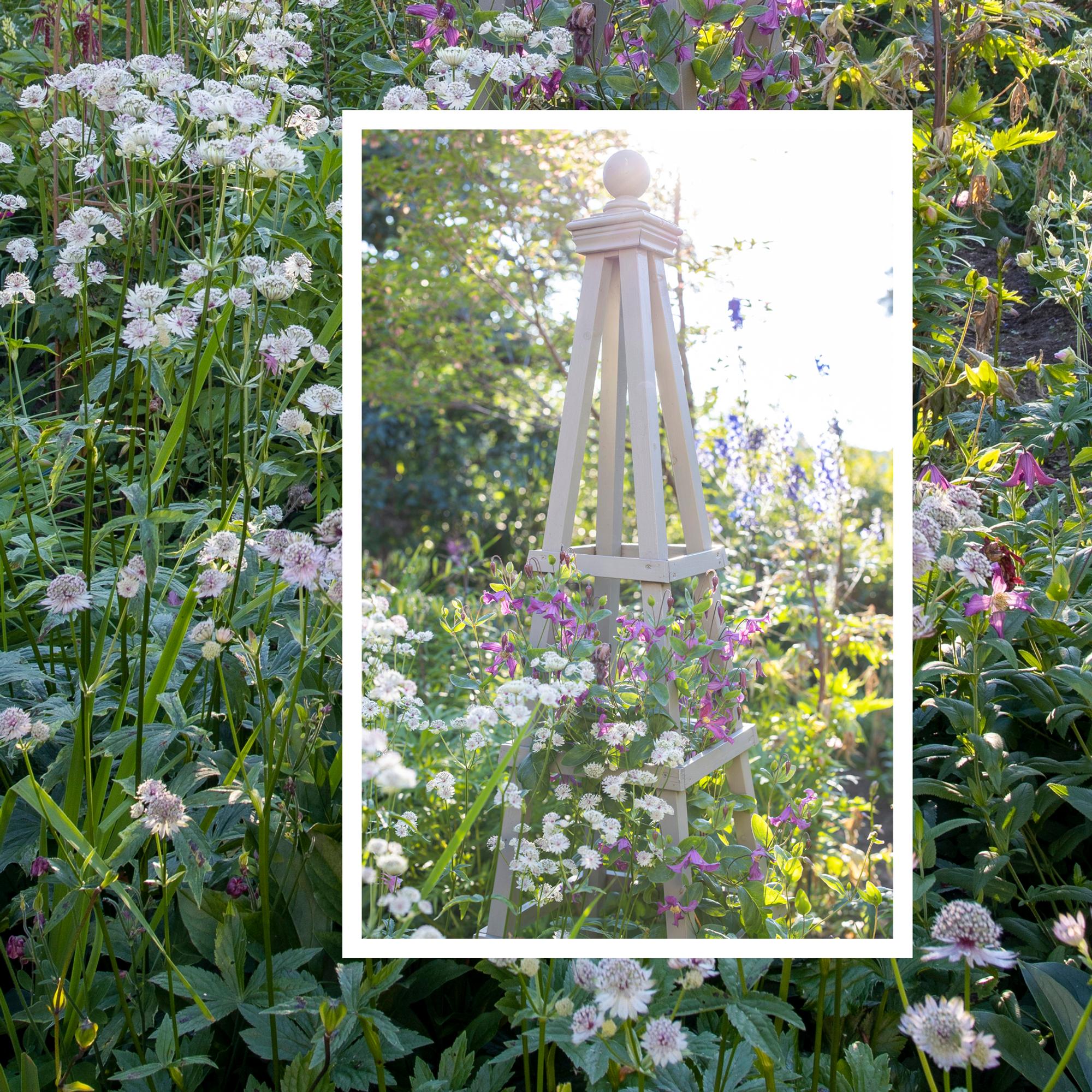 Obelisk for the garden—see Thomas’s instructions for crafting a stylish and sturdy climbing support