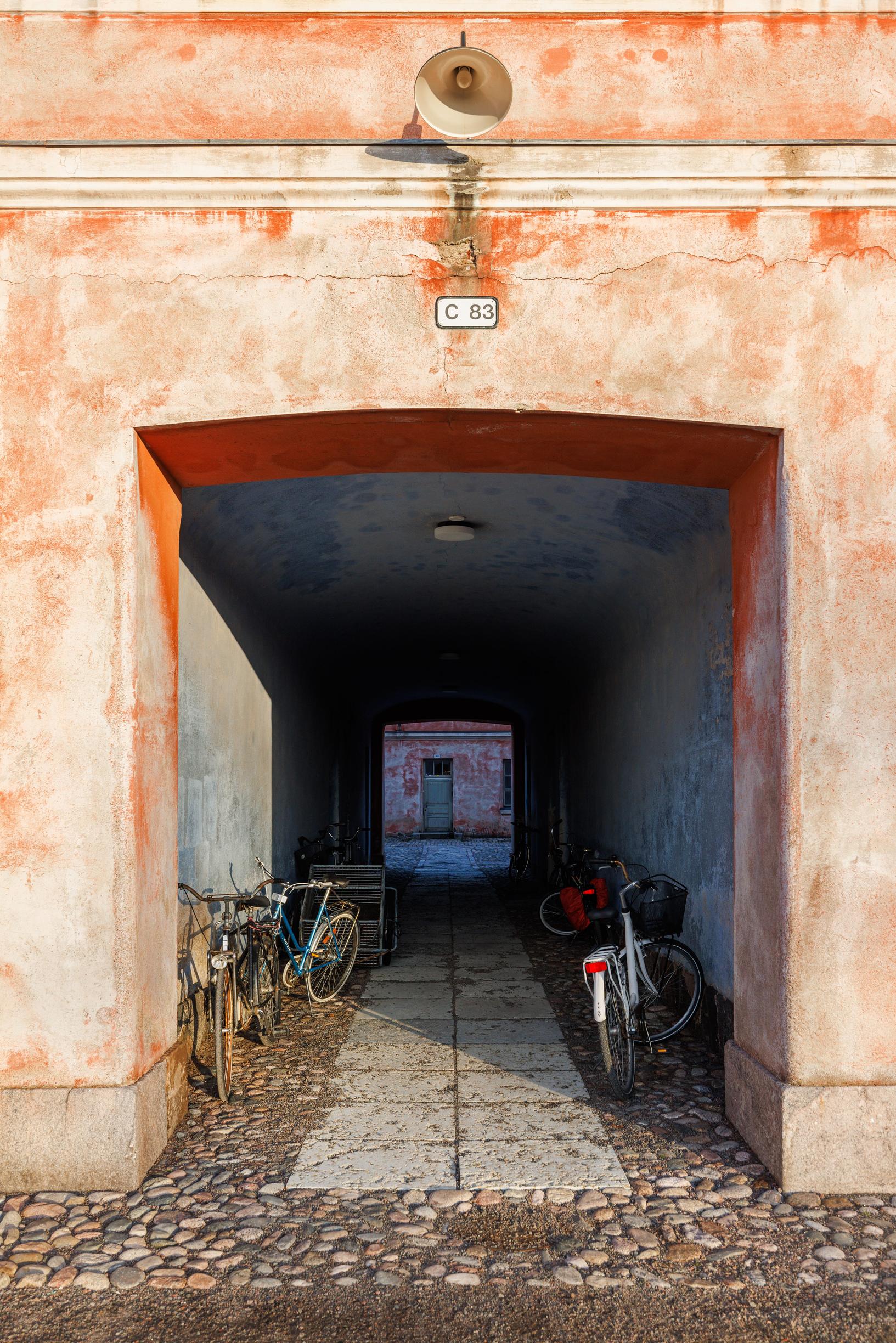a passageway in Suomenlinna