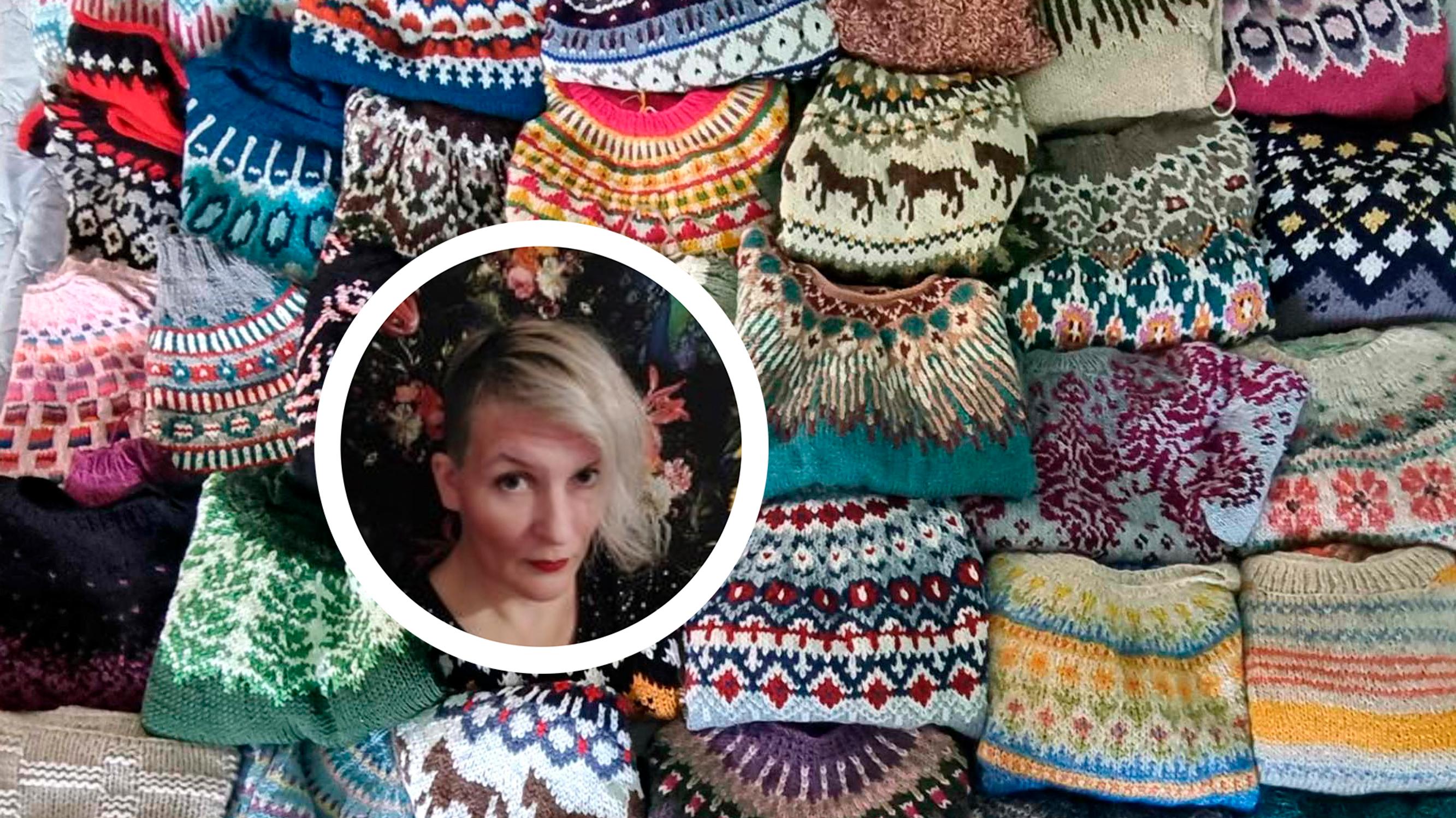 52 sweaters in a year! “If I can keep up this pace, I’ll have the sweaters finished by the end of November”