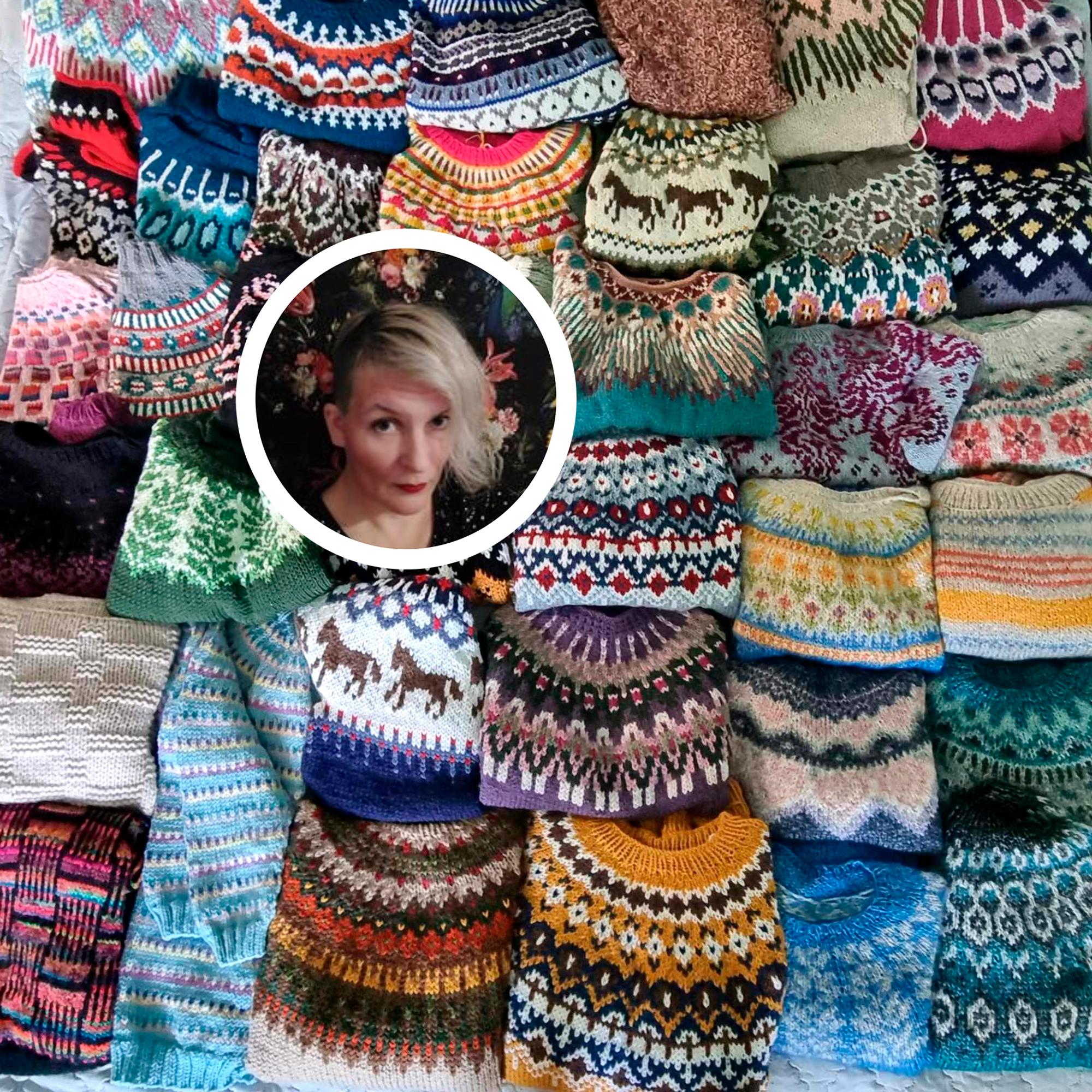 52 sweaters in a year! “If I can keep up this pace, I’ll have the sweaters finished by the end of November”