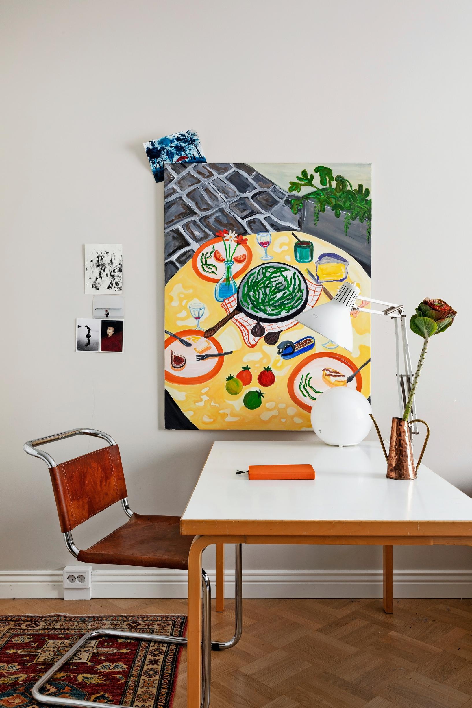 Image of an Artek dining table.