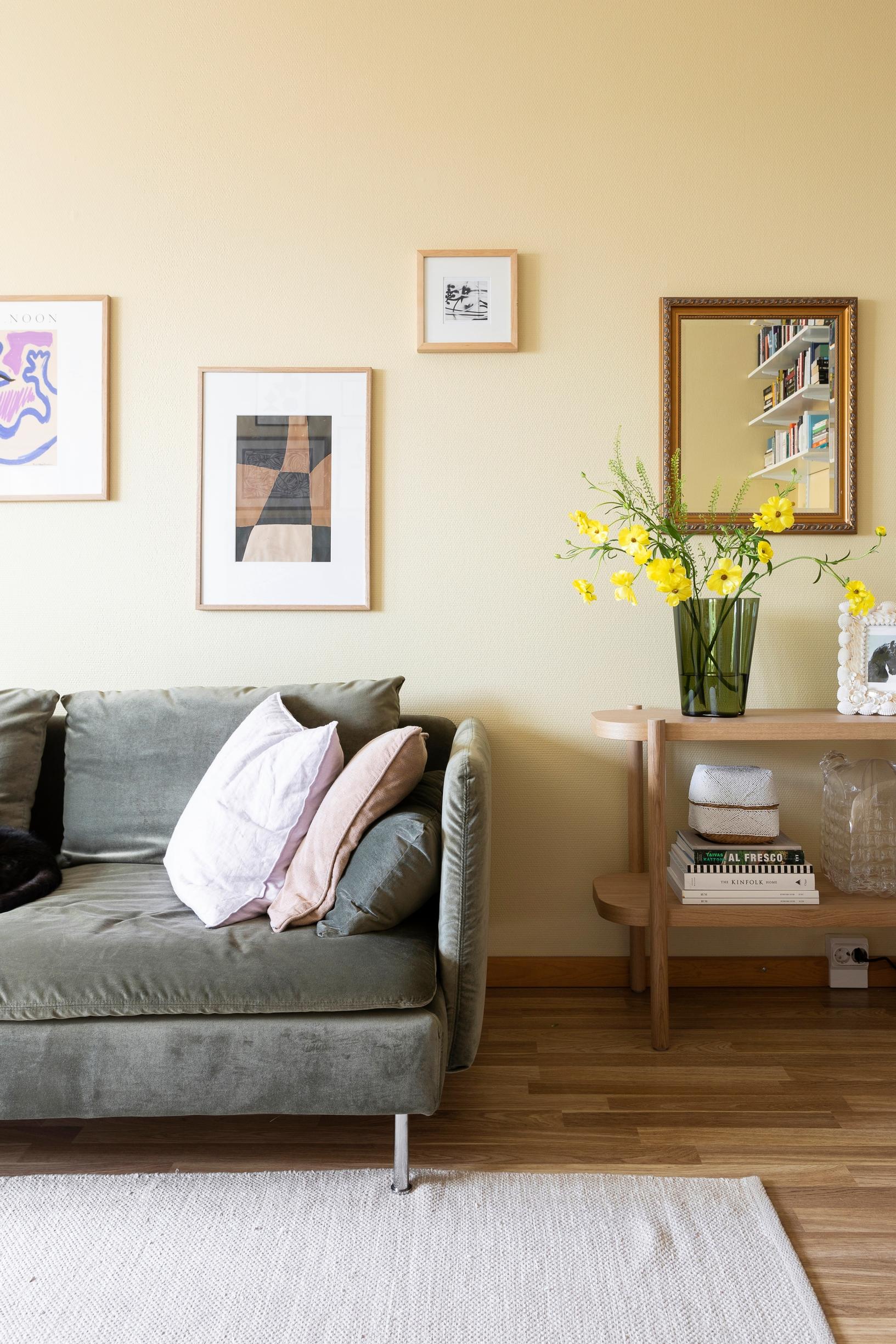 Ikea sofa in the living room