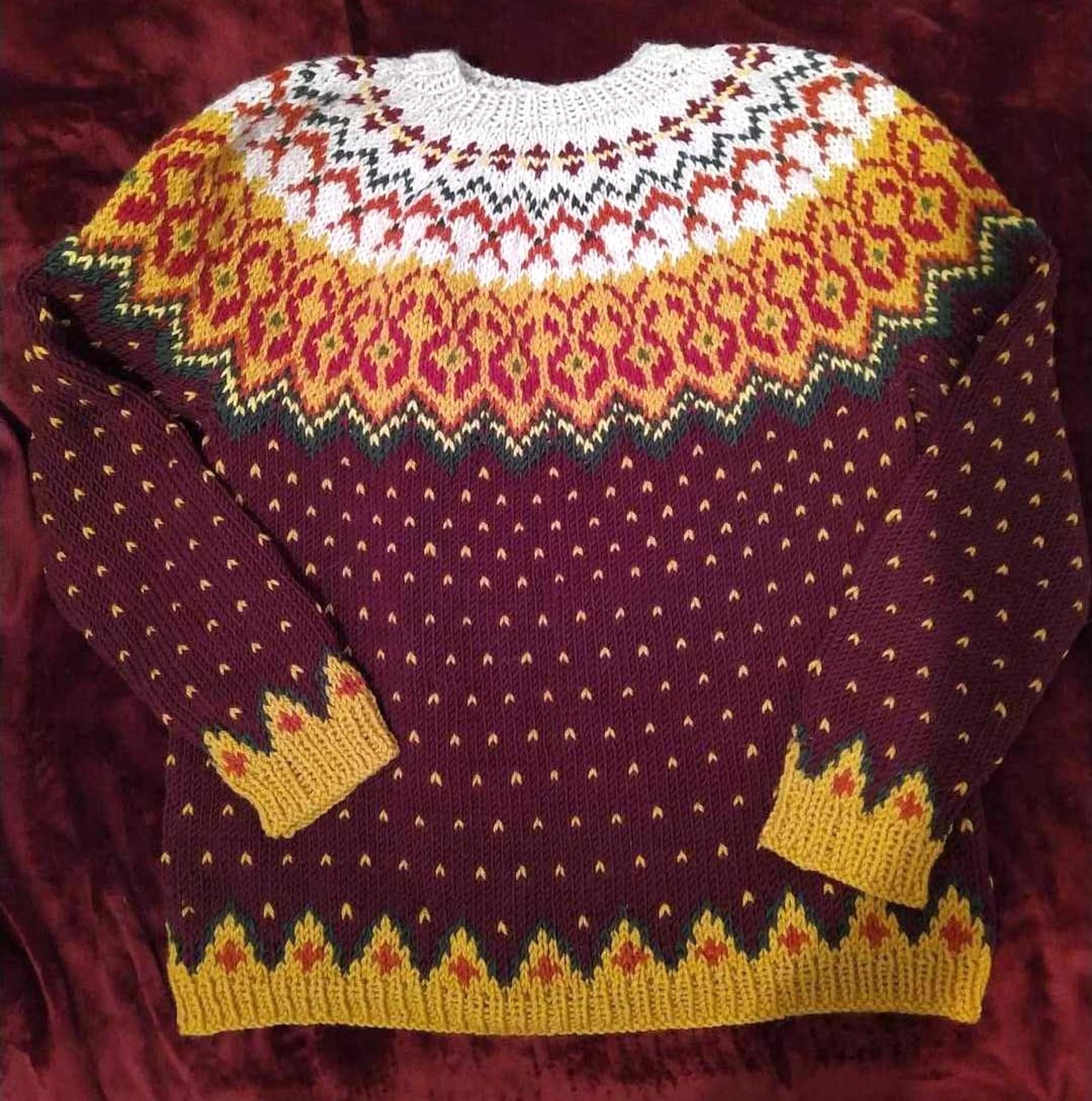 Annika Konttaniemi’s Flora sweater is warm in both its material and color palette.