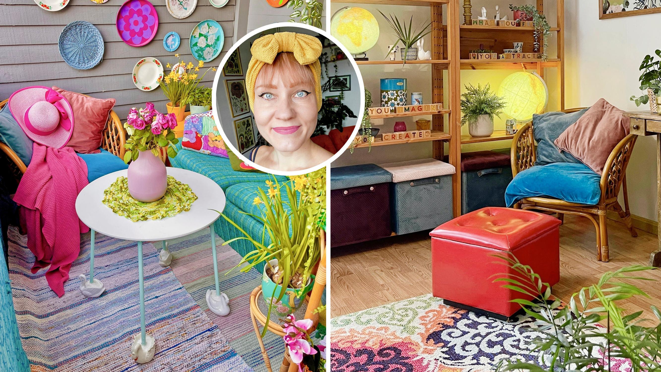 No gray in sight: Anna-Maija snaps up every porcelain swan: “I need cheerful colors around me”