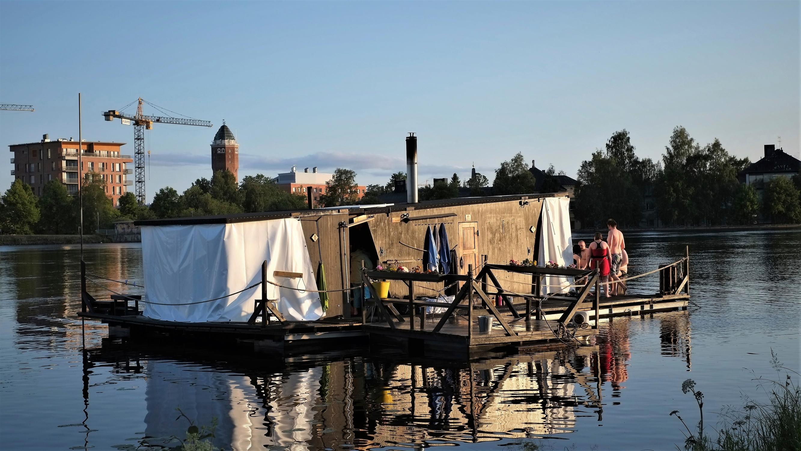 Kesän sauna in Oulujoessa