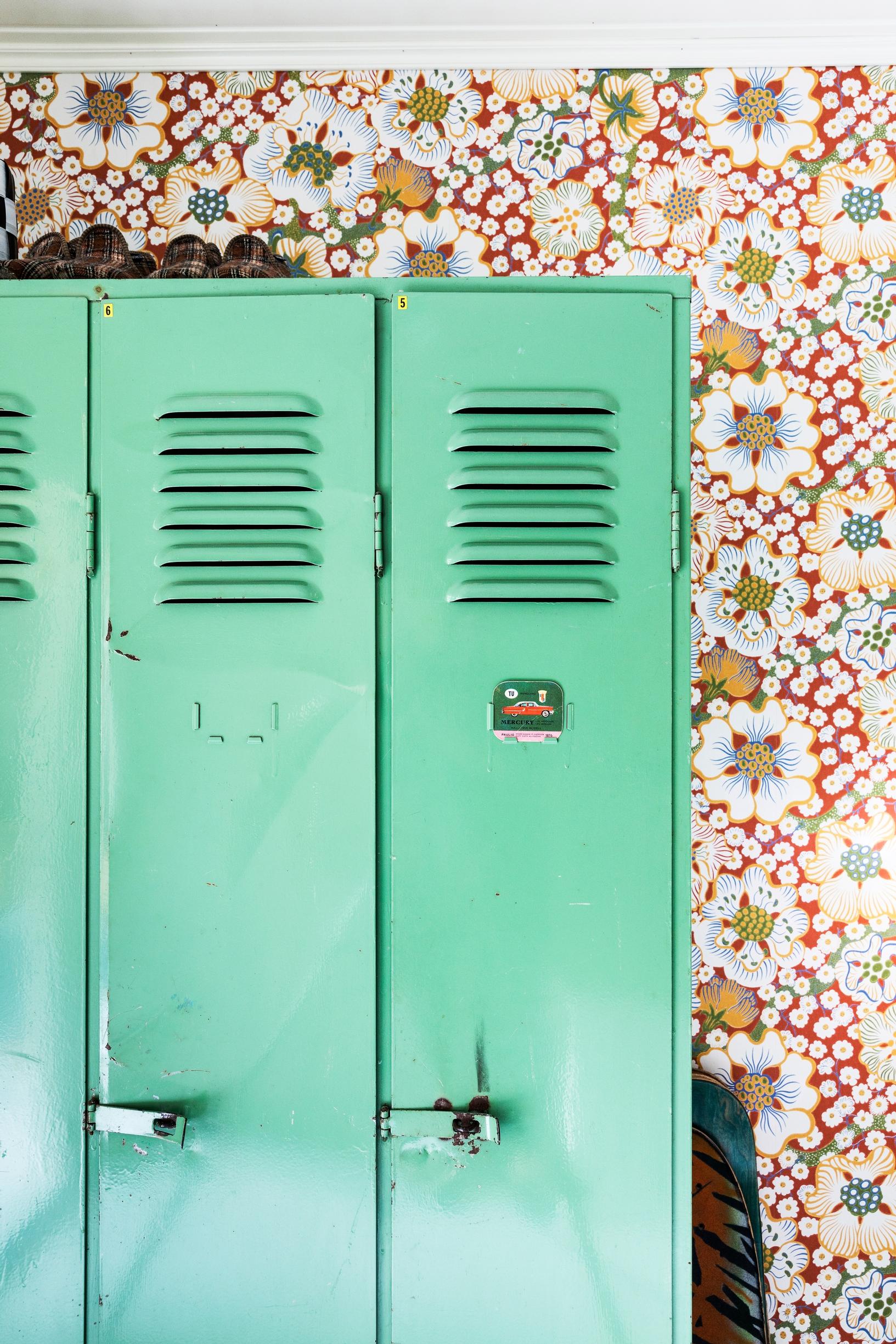 An old metal cabinet.