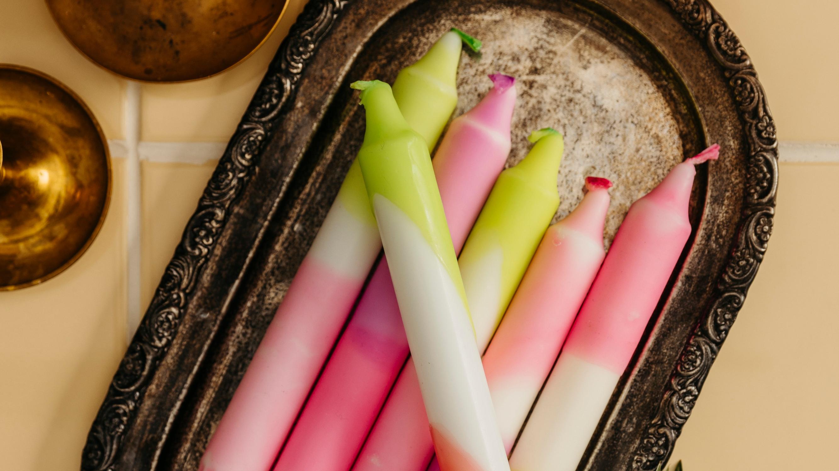 Dip, pour, delight: make dipped and molded candles from old stubs
