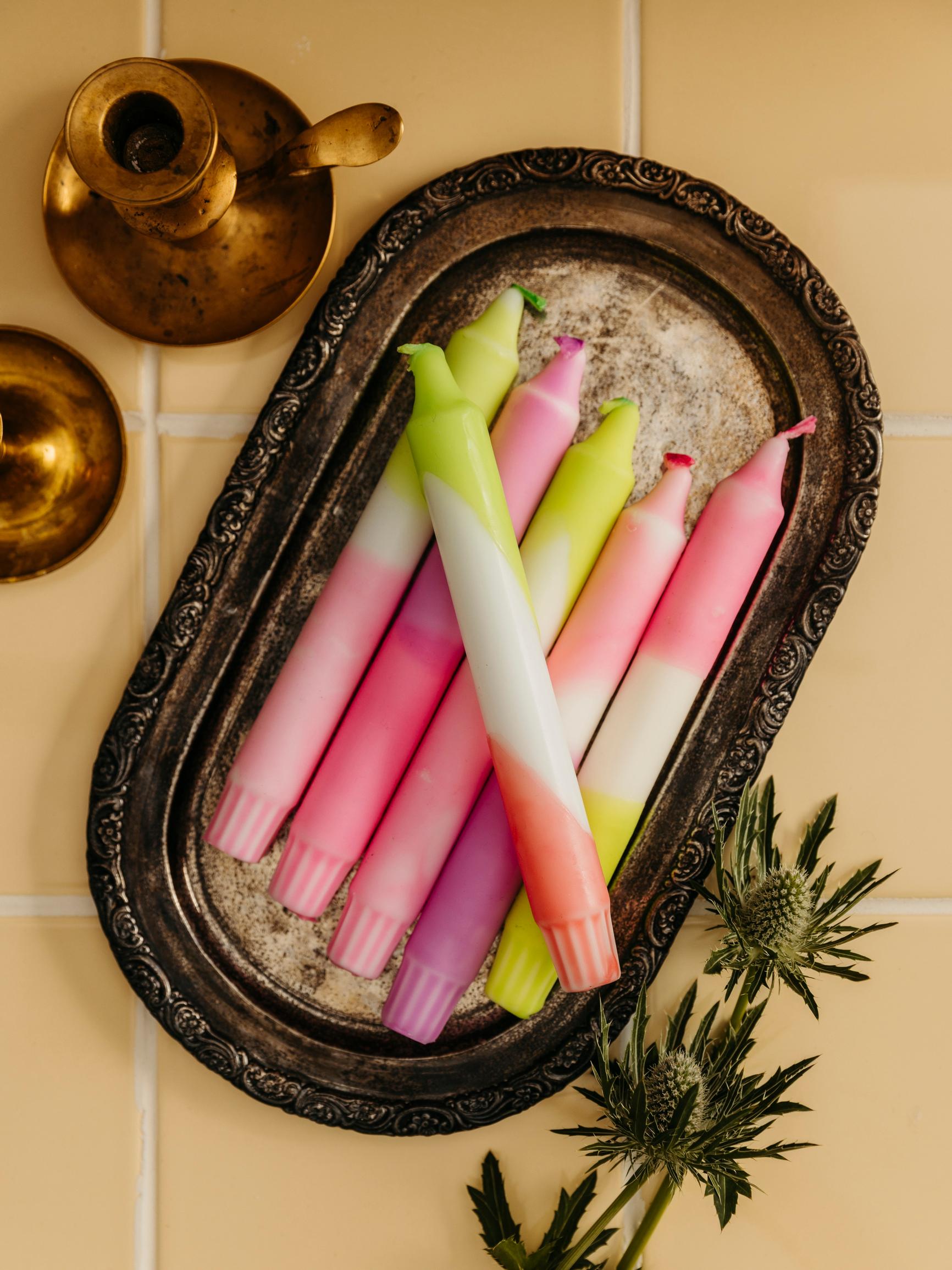 Dip, pour, delight: make dipped and molded candles from old stubs