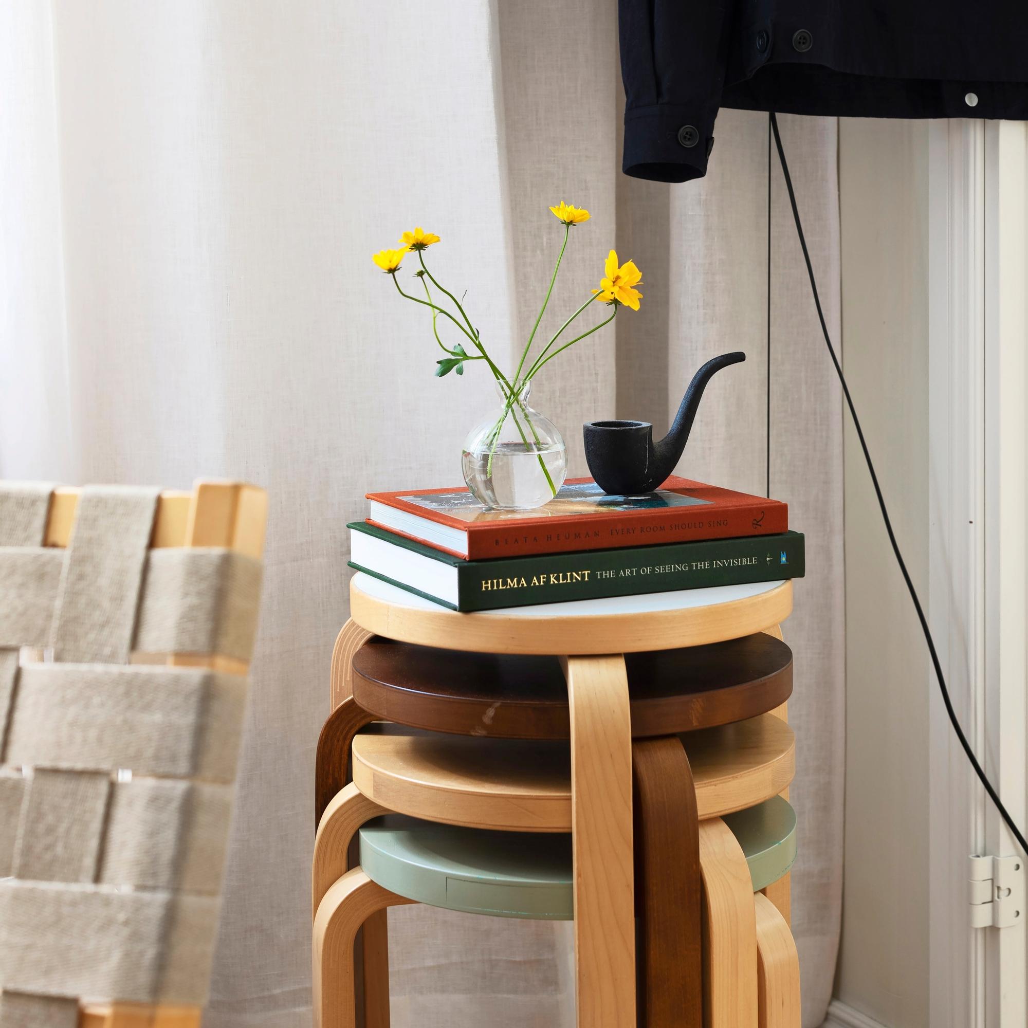 A little wobbly, but oh-so stackable: early Alvar Aalto stools can be surprisingly valuable