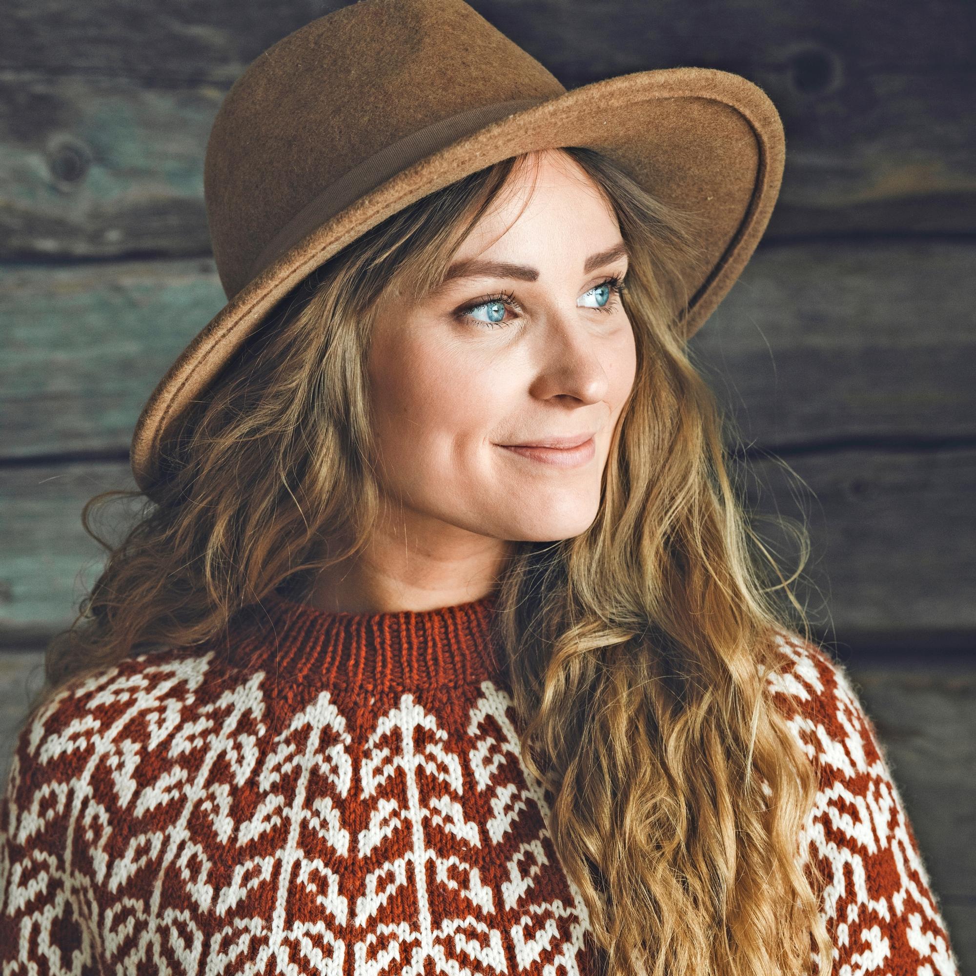Finnish knitwear designer, Ronja Hakalehto, was asked to knit a hat for her new love—and that’s how her international knitting career took off