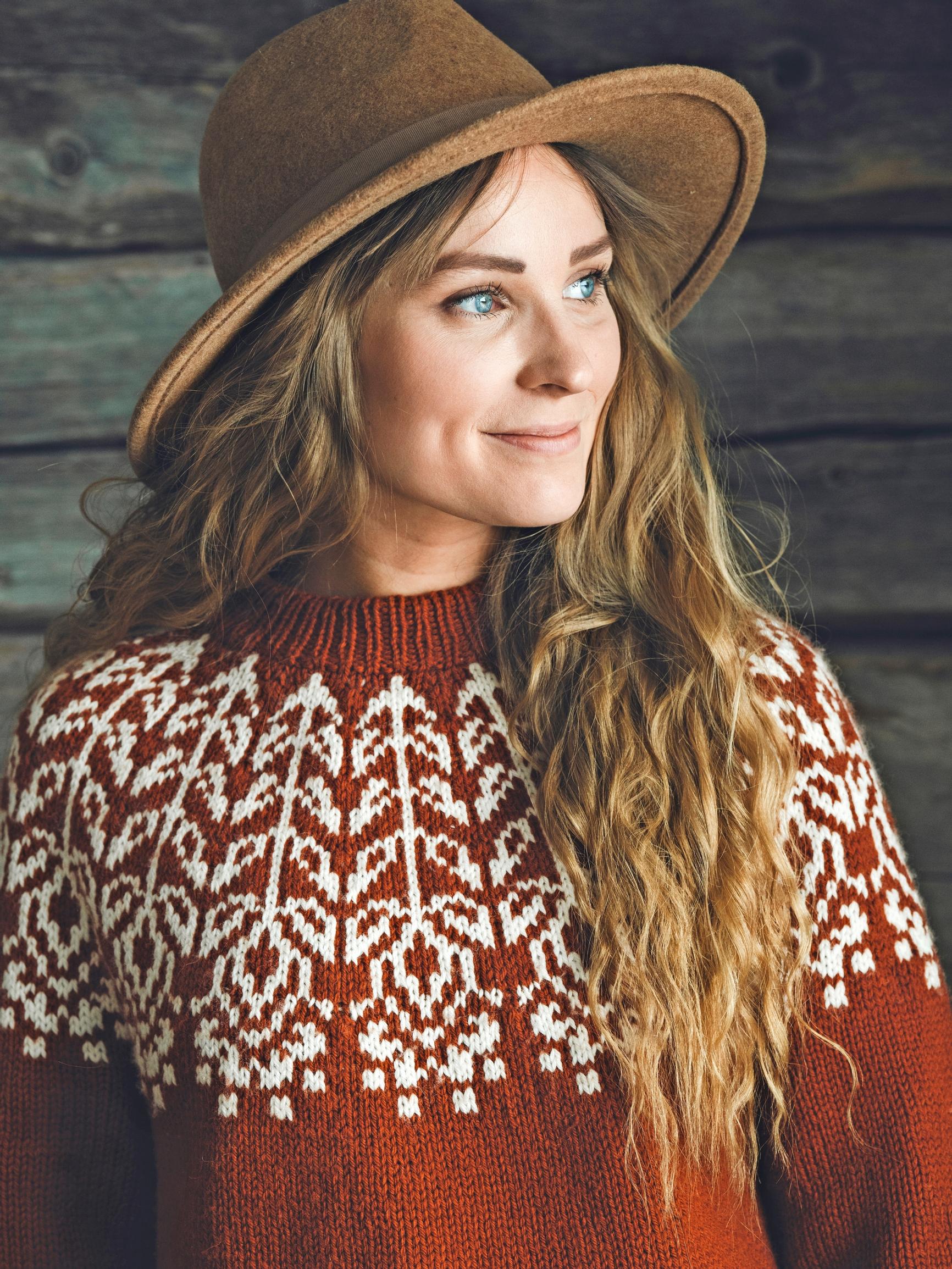 Finnish knitwear designer, Ronja Hakalehto, was asked to knit a hat for her new love—and that’s how her international knitting career took off