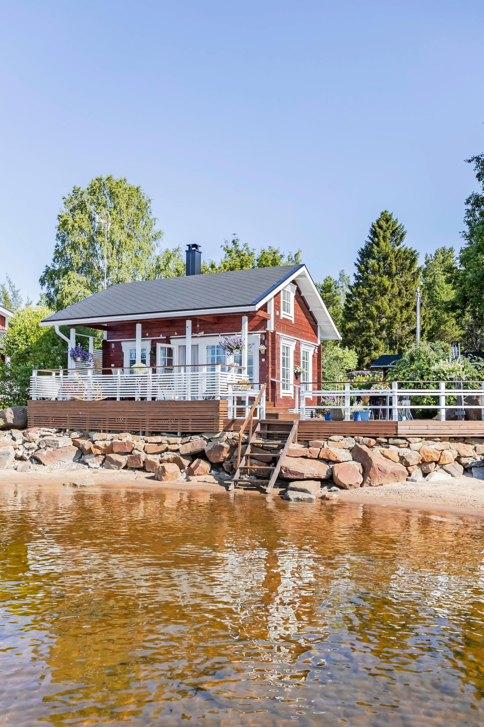 The Karhula family’s red cottage by the shore in Kokkola