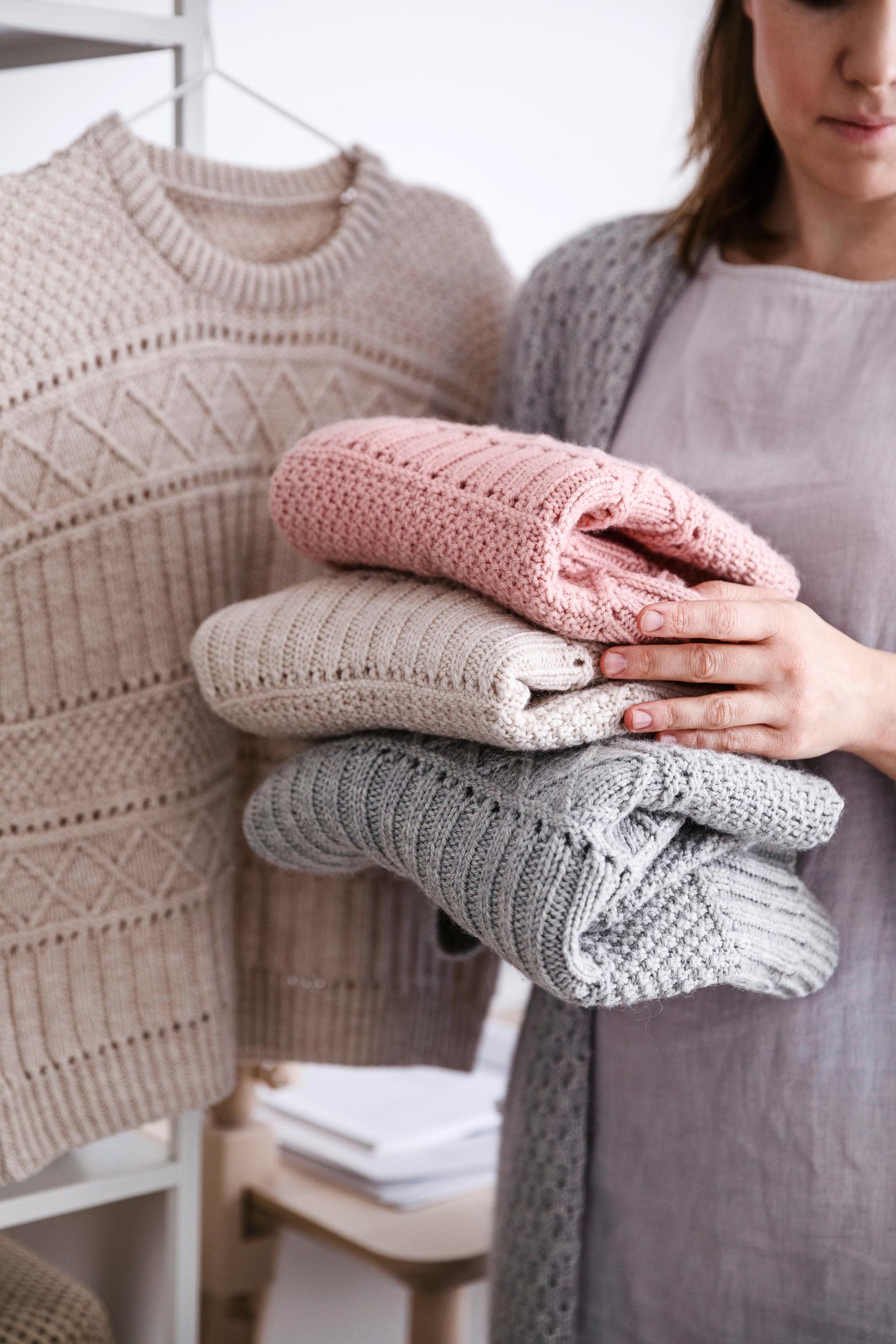 Sweaters knitted by Anna.