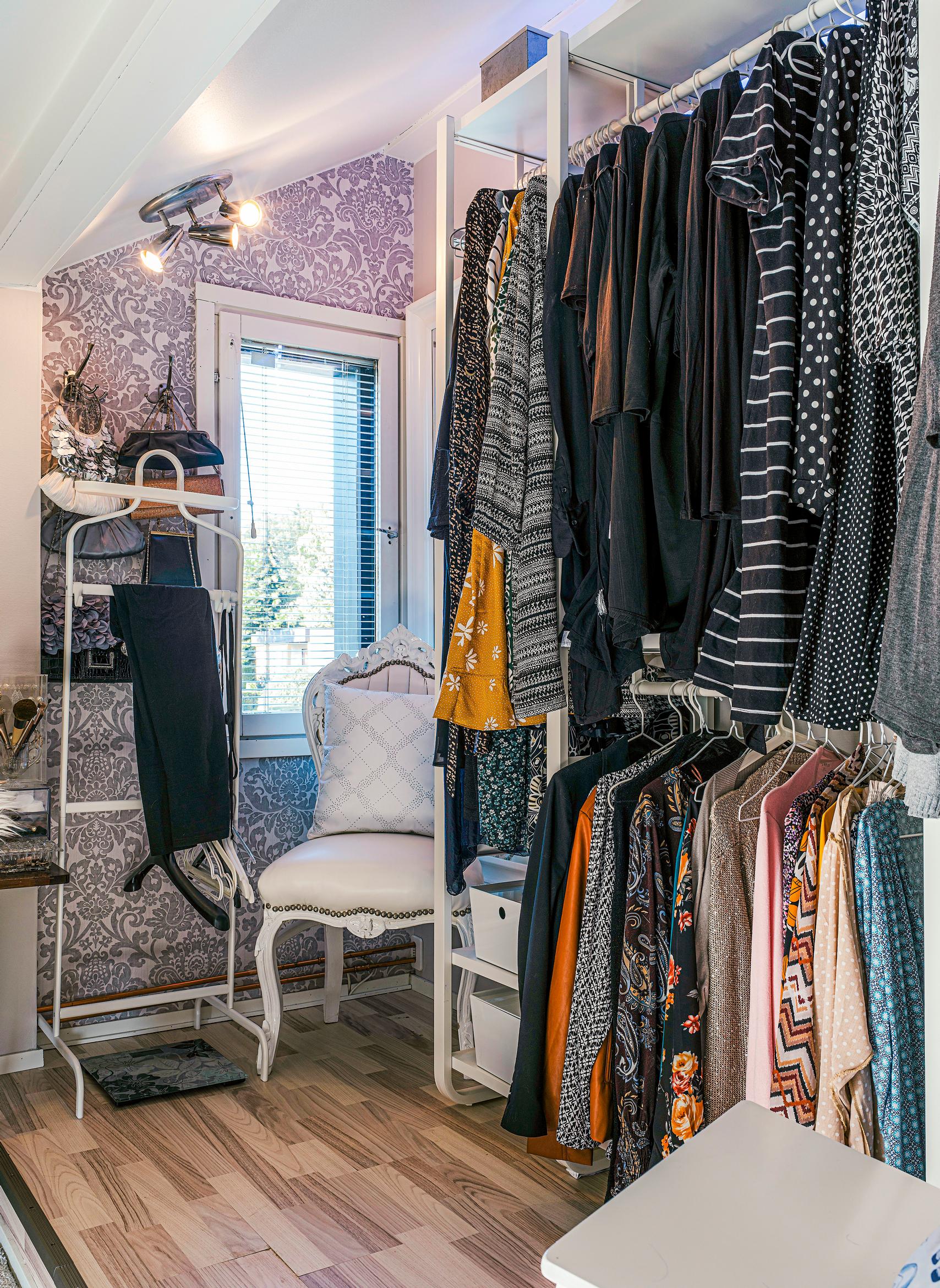 Walk-in closet designed for a small space