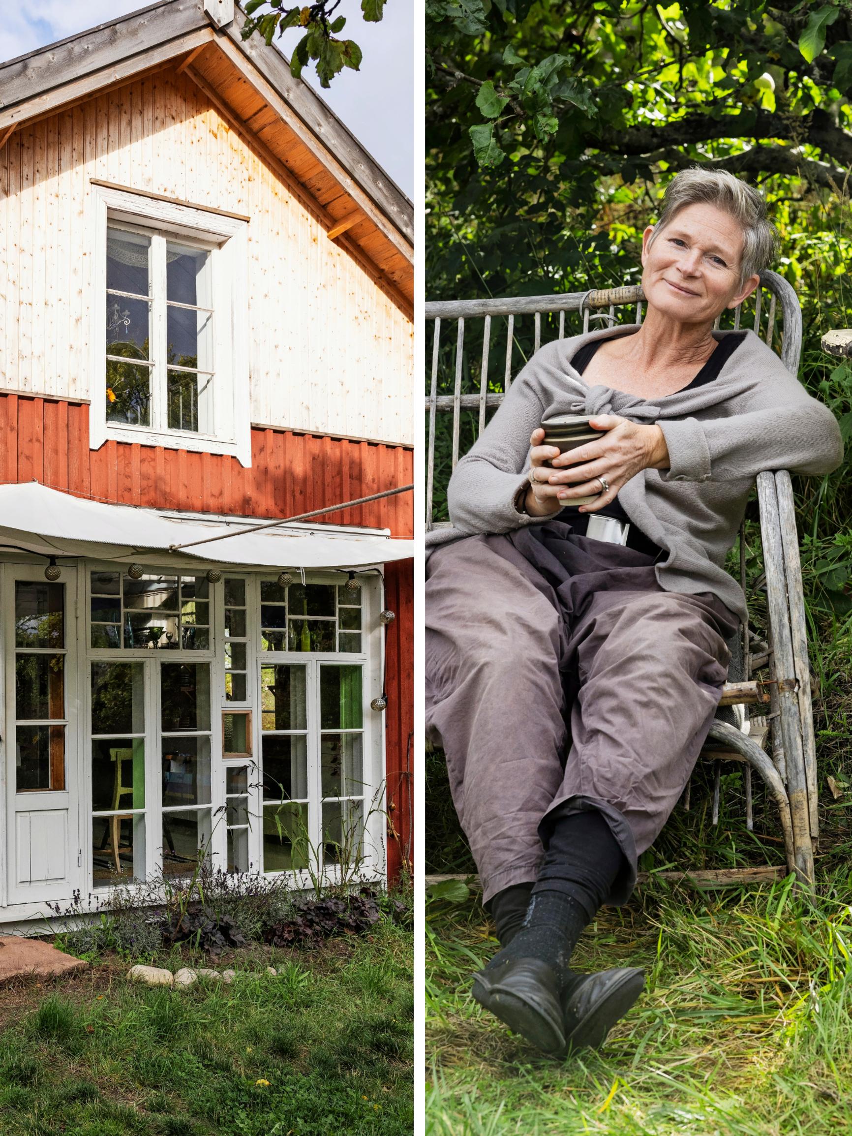 Just 60 square meters, over 200 years old: see Eva-Jo’s log house now bathed in light
