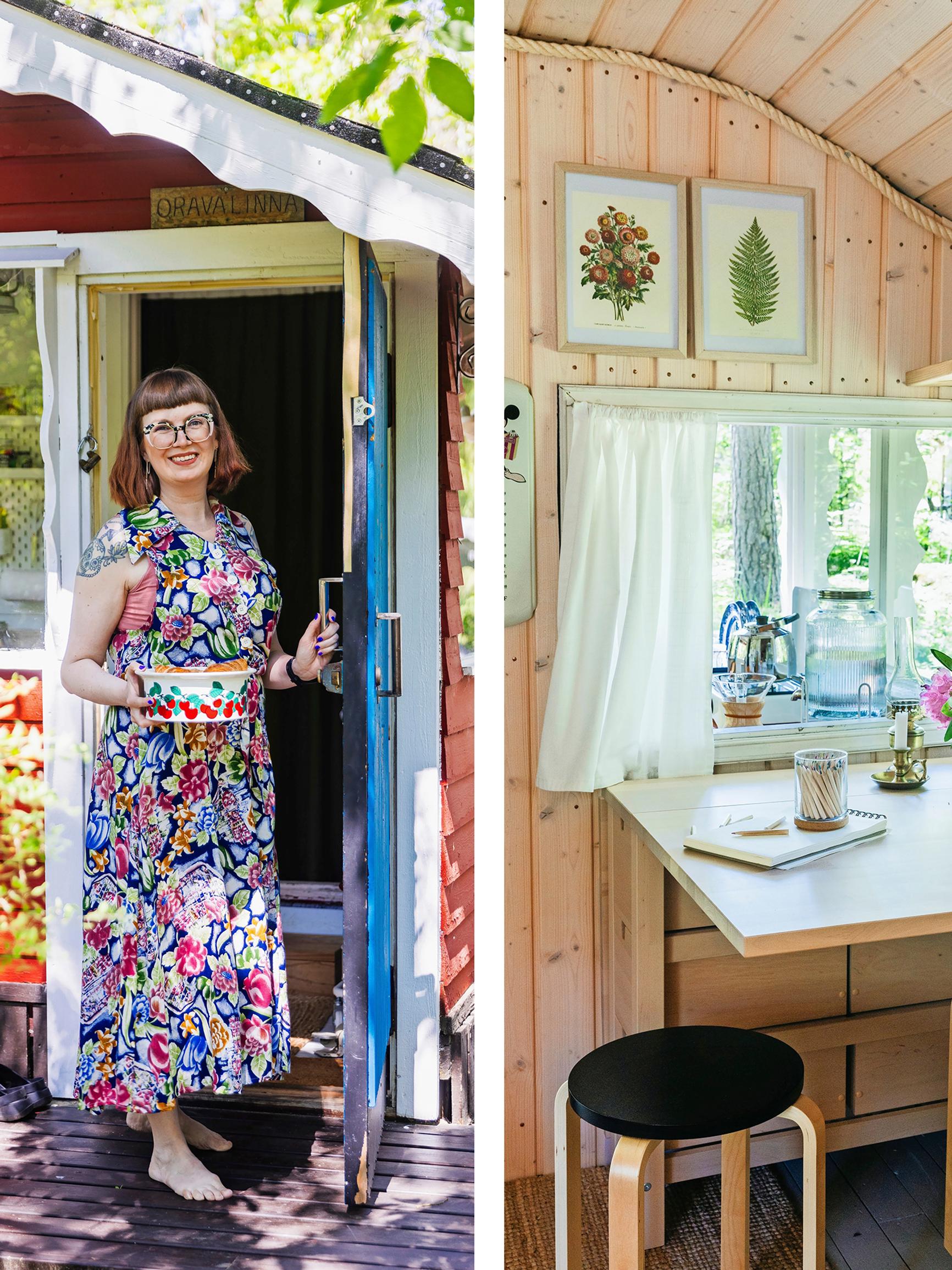 Pasi objected, but Elina stood her ground and bought a mini cottage—now the 12-square-meter cabin is the entire family’s paradise