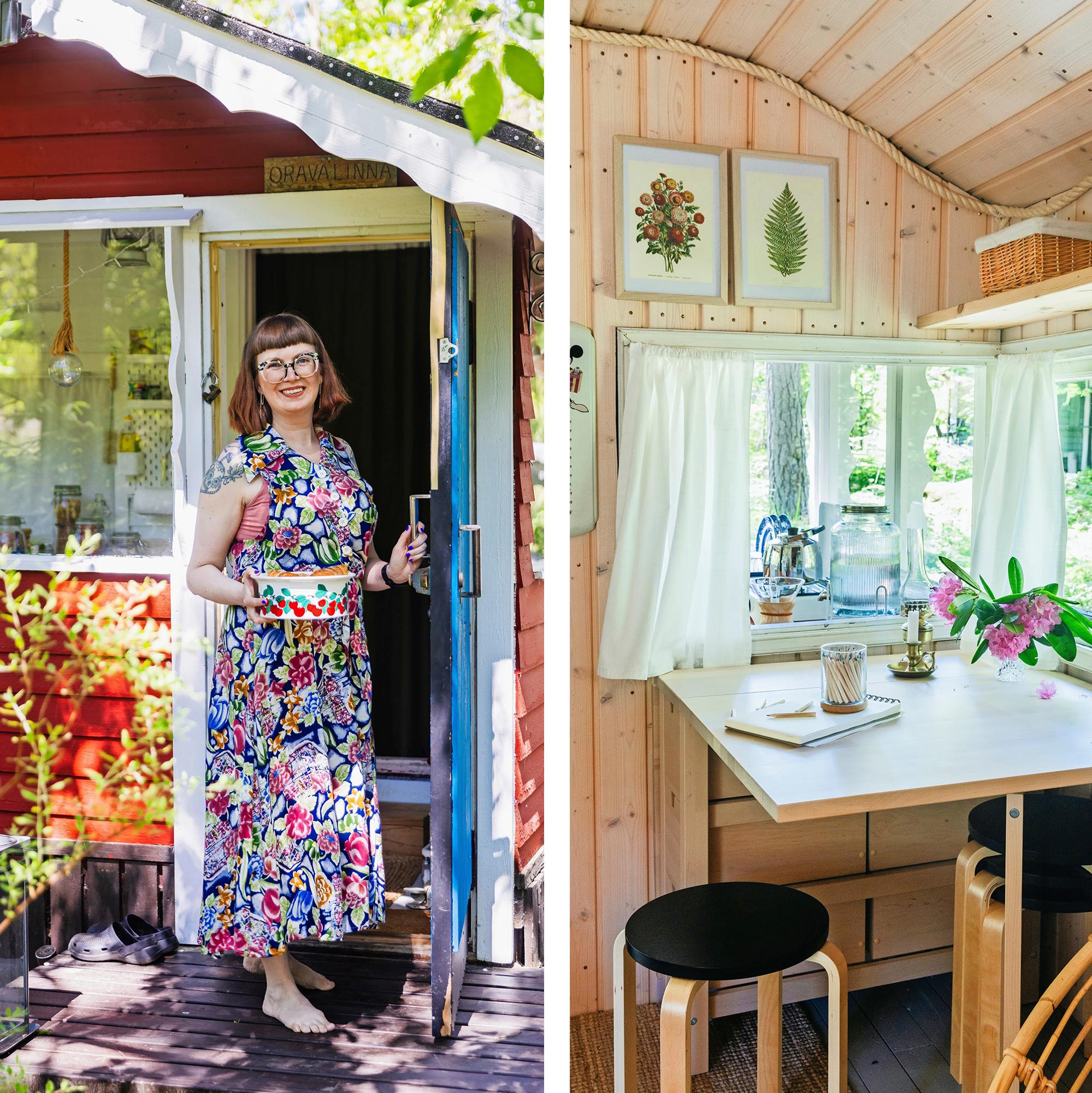 Pasi objected, but Elina stood her ground and bought a mini cottage—now the 12-square-meter cabin is the entire family’s paradise