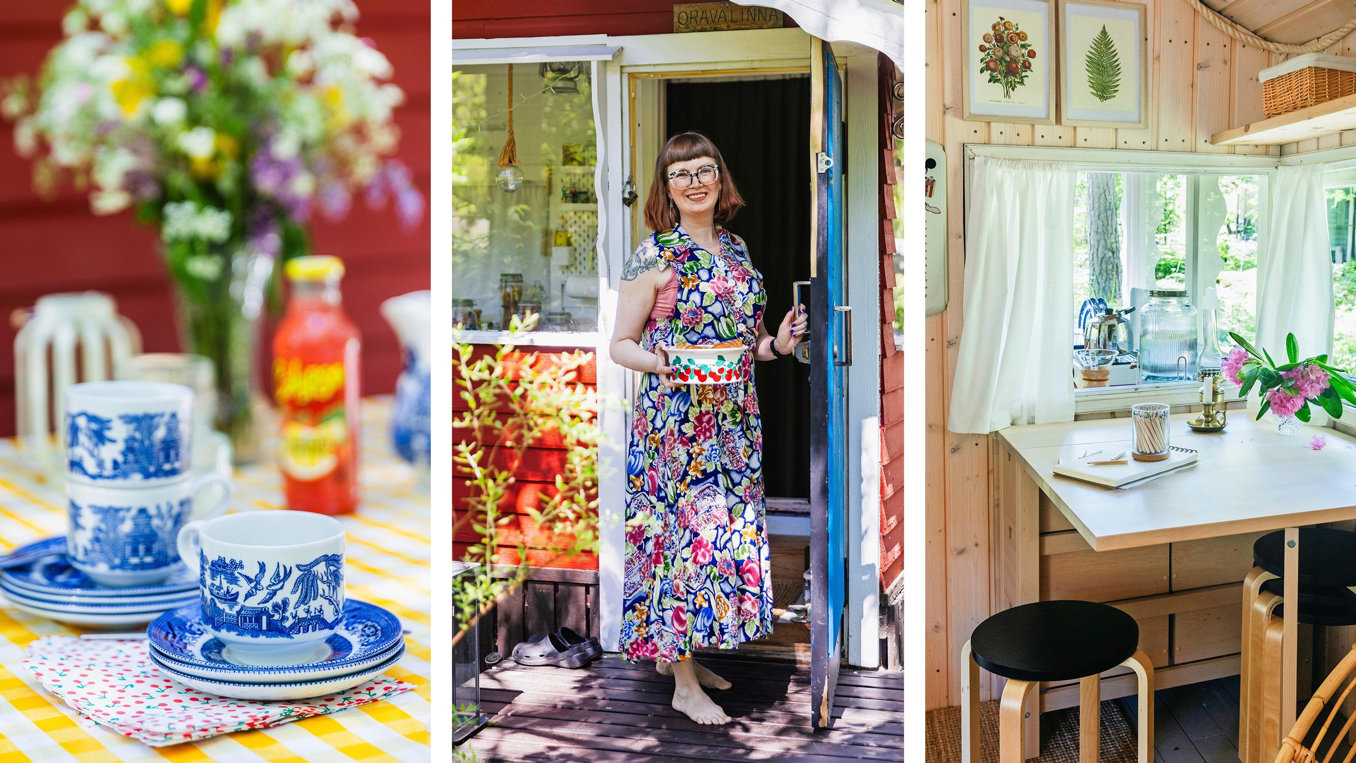 Pasi objected, but Elina stood her ground and bought a mini cottage—now the 12-square-meter cabin is the entire family’s paradise