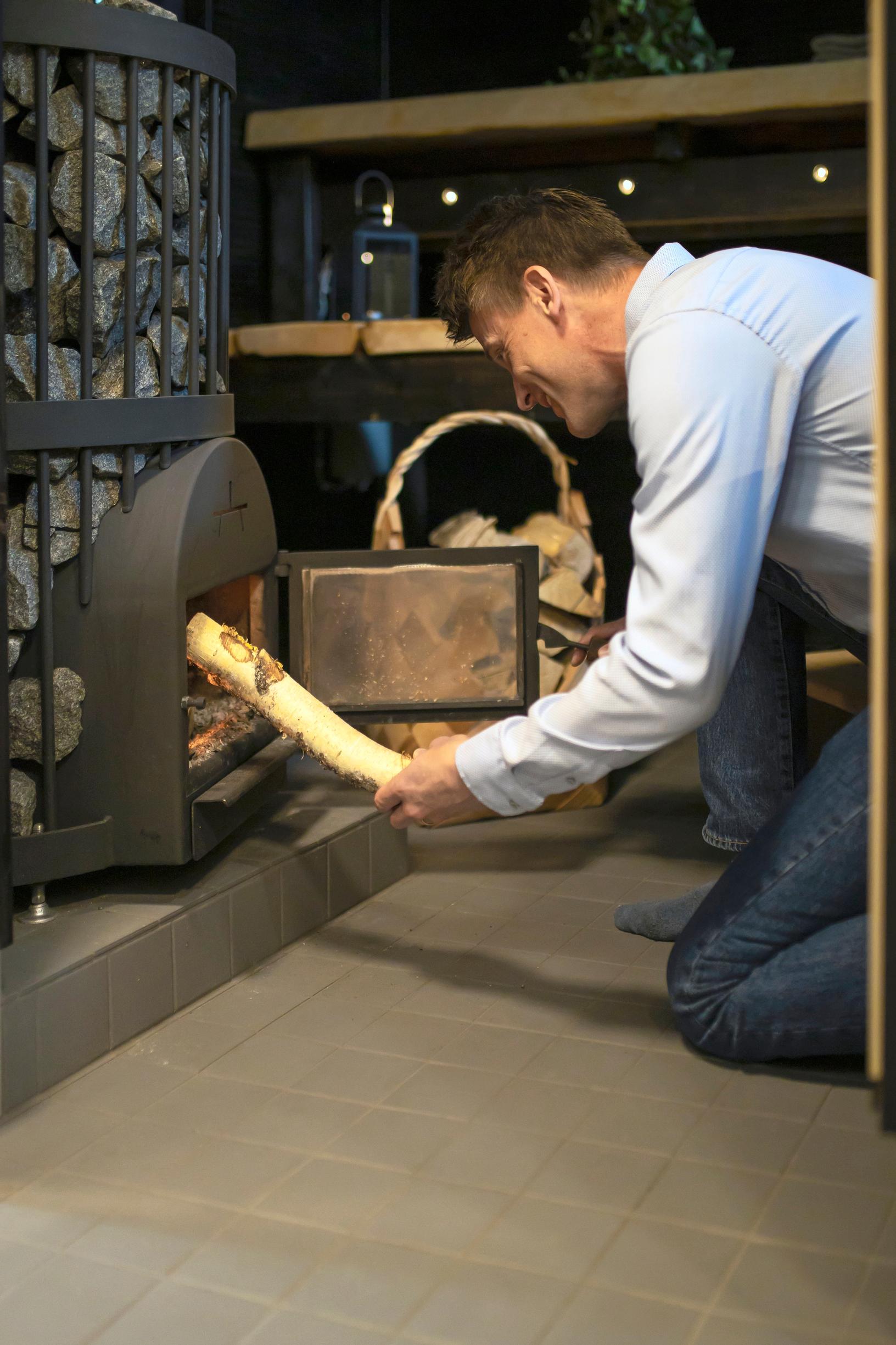 Heating the stove