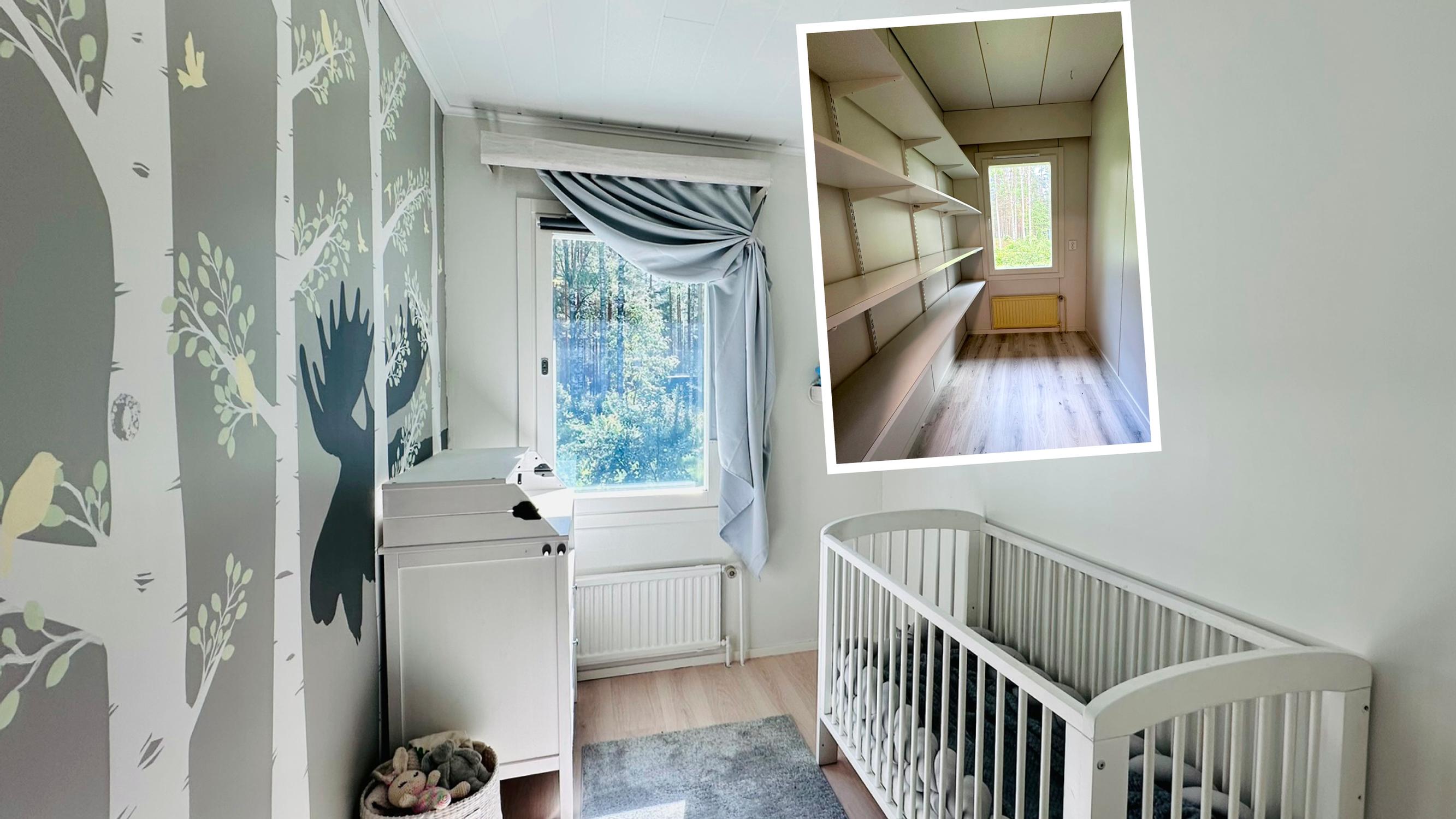 From a walk-in closet to a children’s room: Mira and Eetu’s creative transformation topped off by a showstopping mural