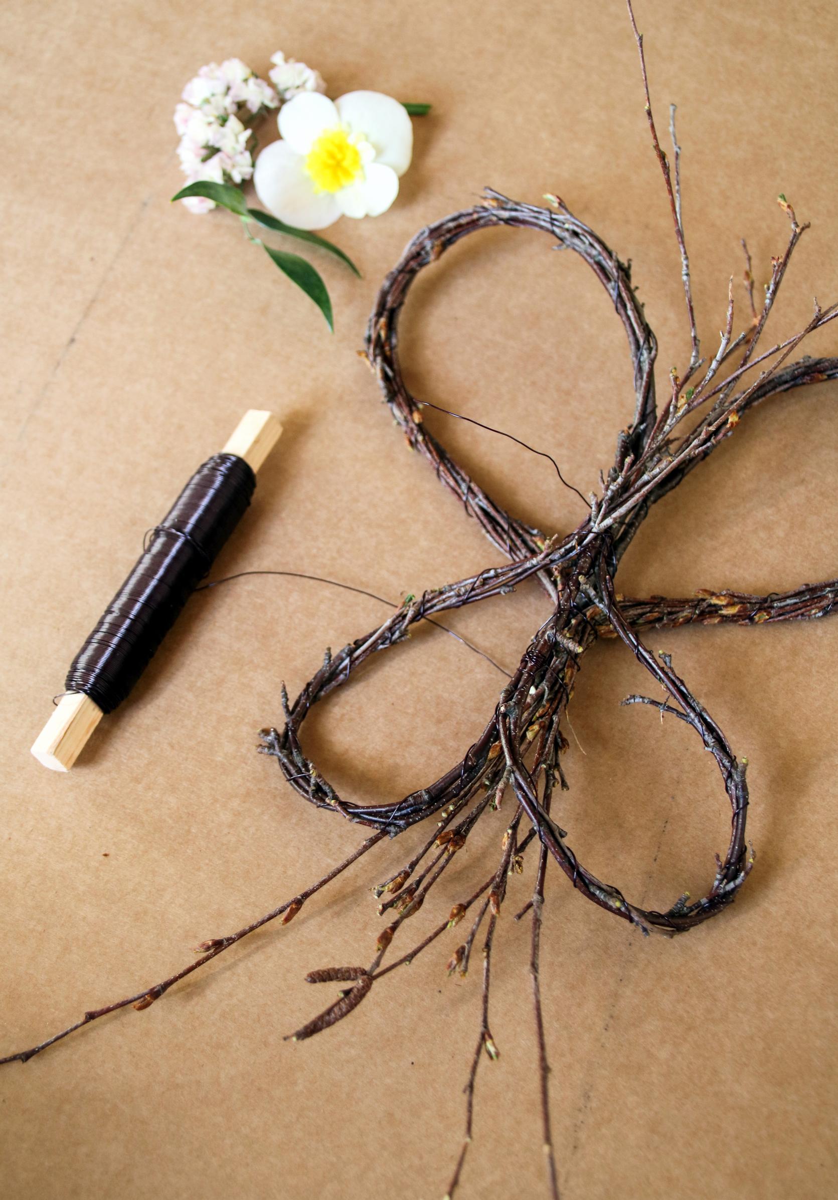 Twig butterflies, step-by-step image