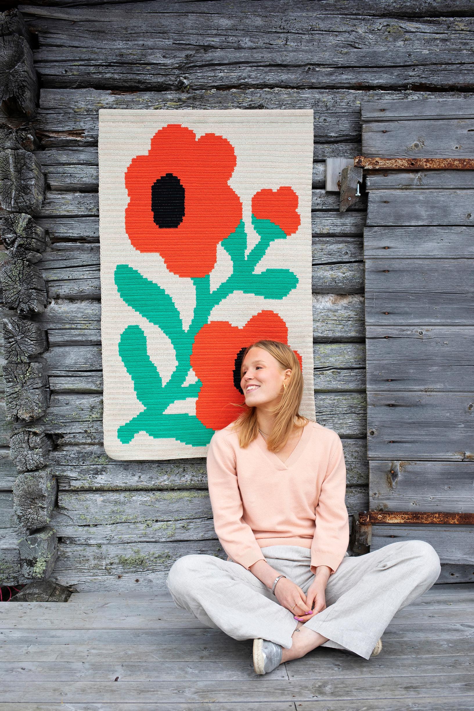 Anemone wall rug designed by Molla Mills