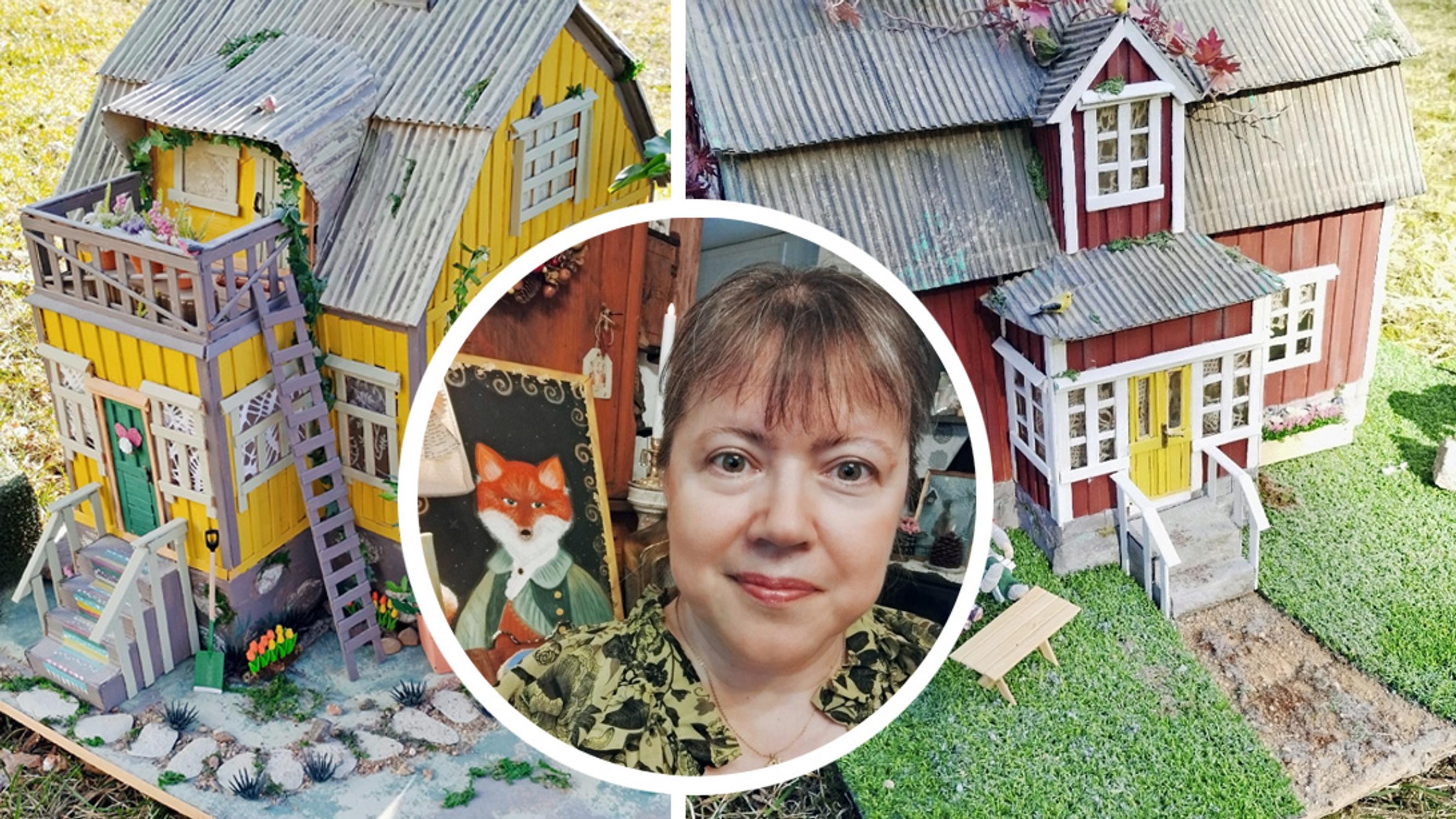 Johanna makes dream houses from trash: “I made the wall plaster from semolina and glue”