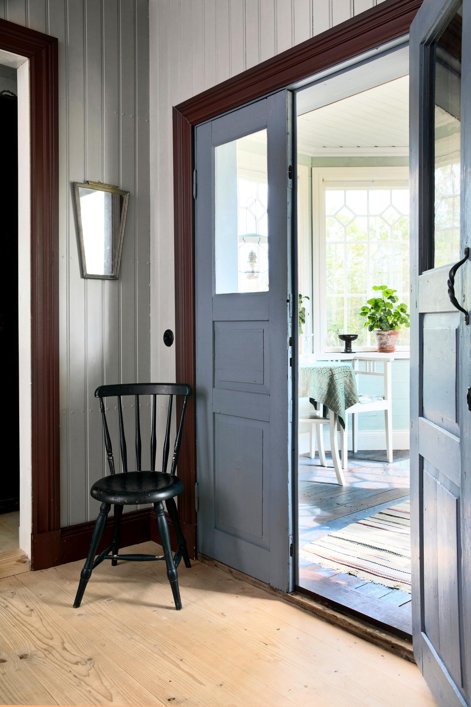 Double doors in the hallway