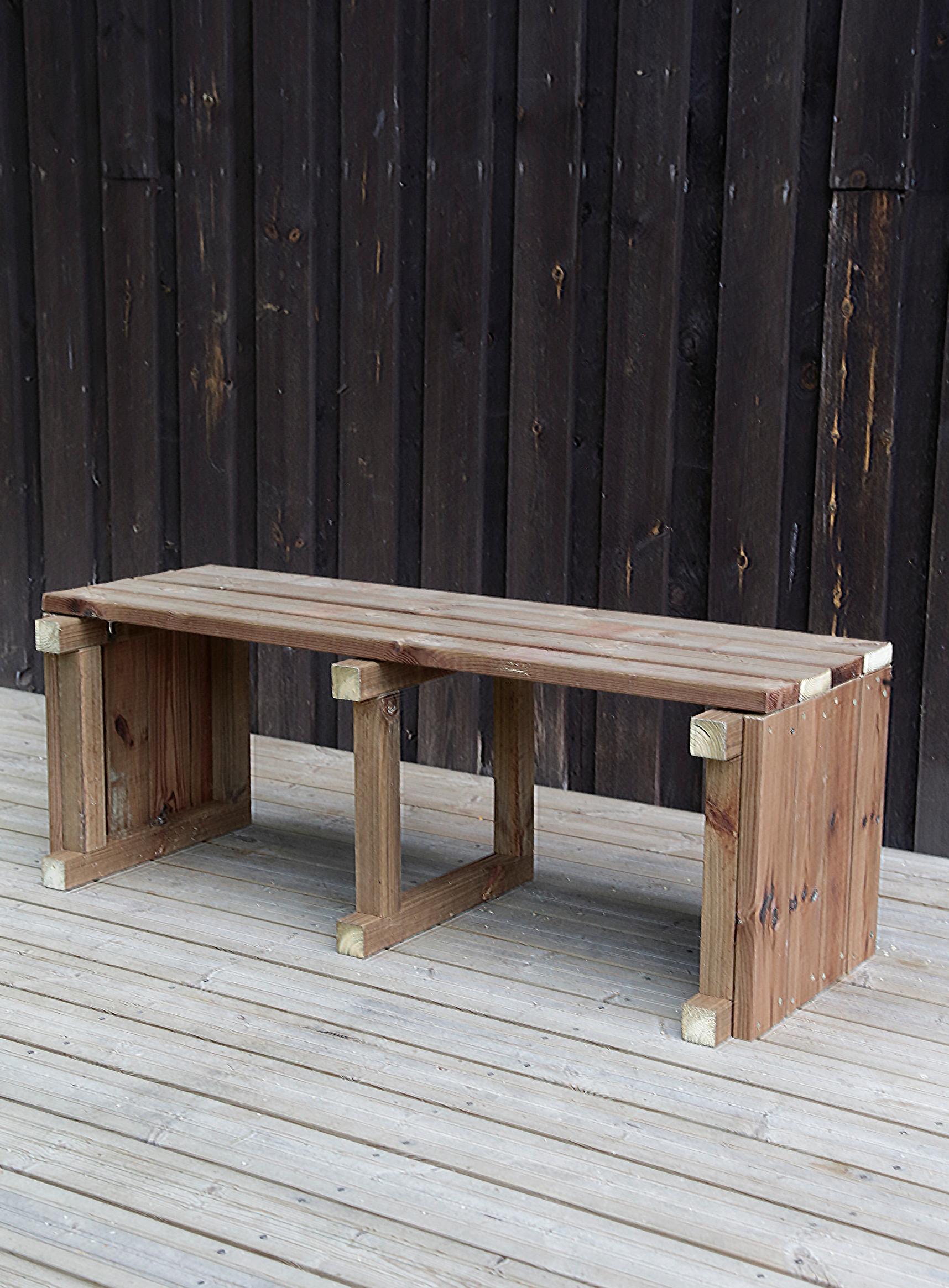 Side boards of the storage bench