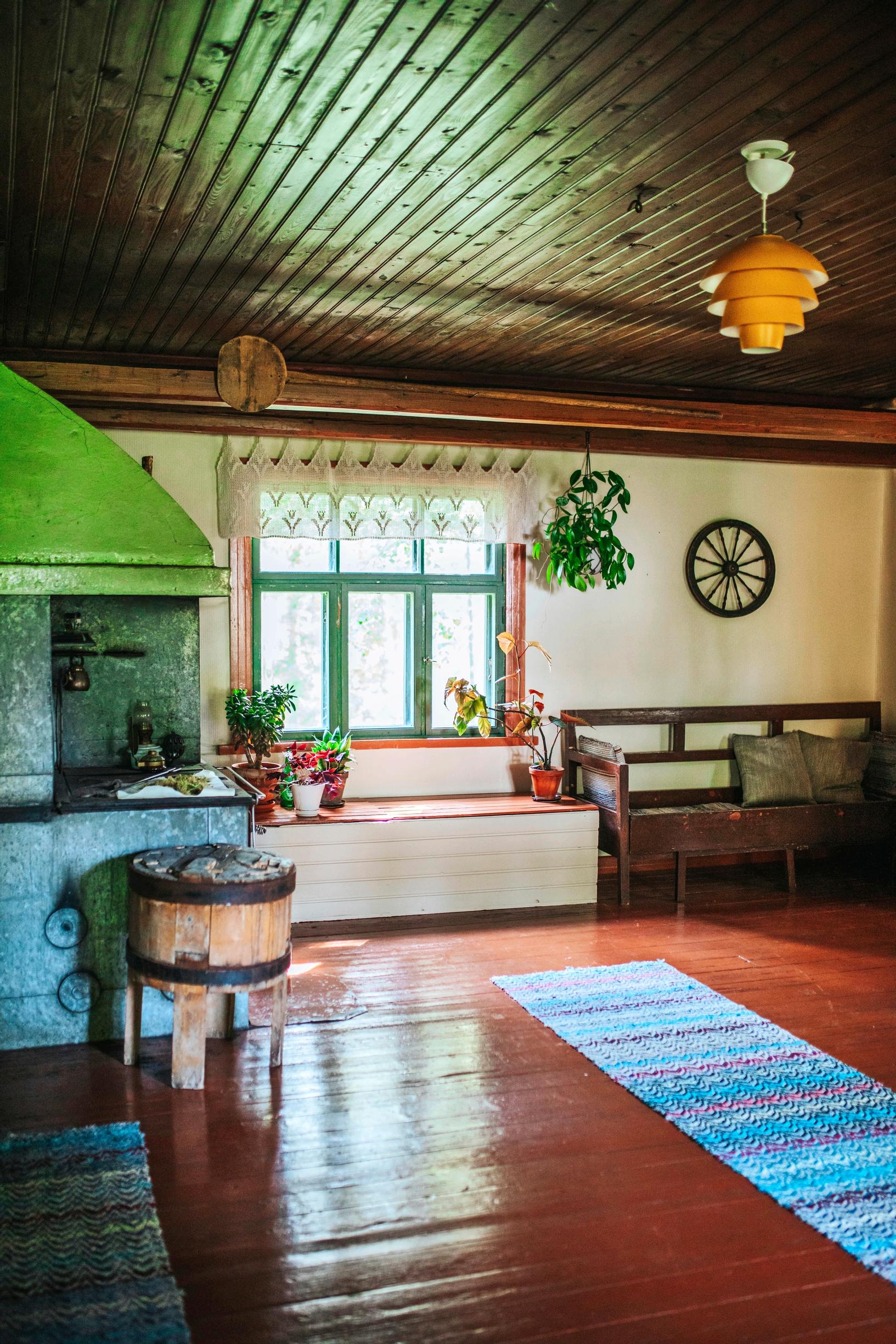 A baking oven in the main room