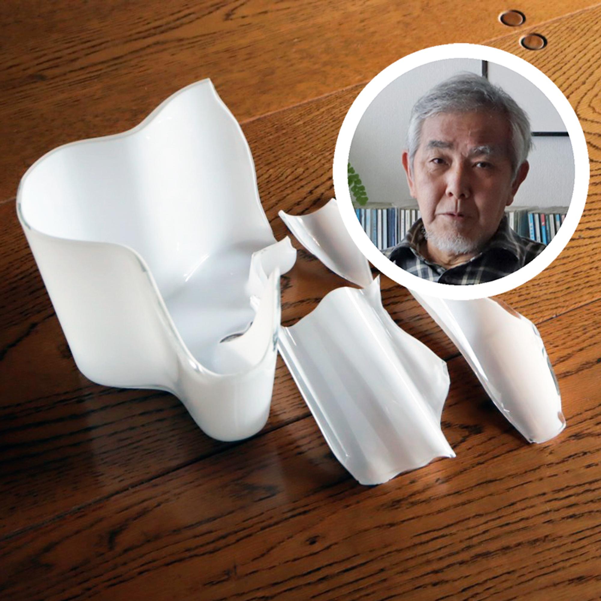 Shattered Aalto vase gets a new life in the hands of Japanese Rio: “I love Finnish design”