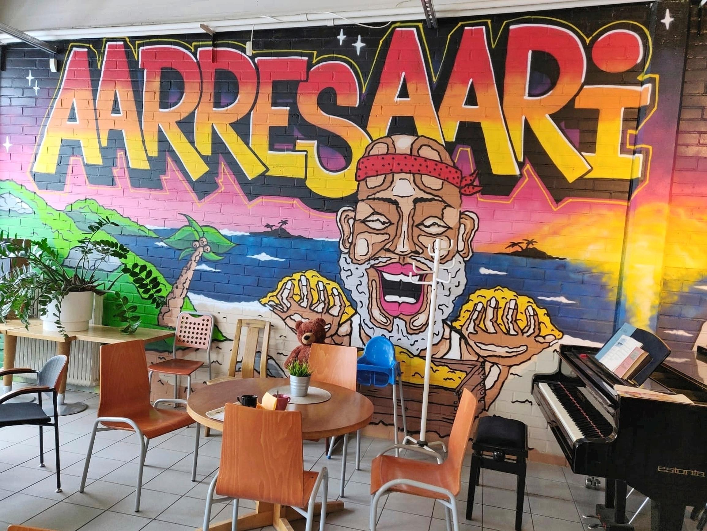 Café at a flea market