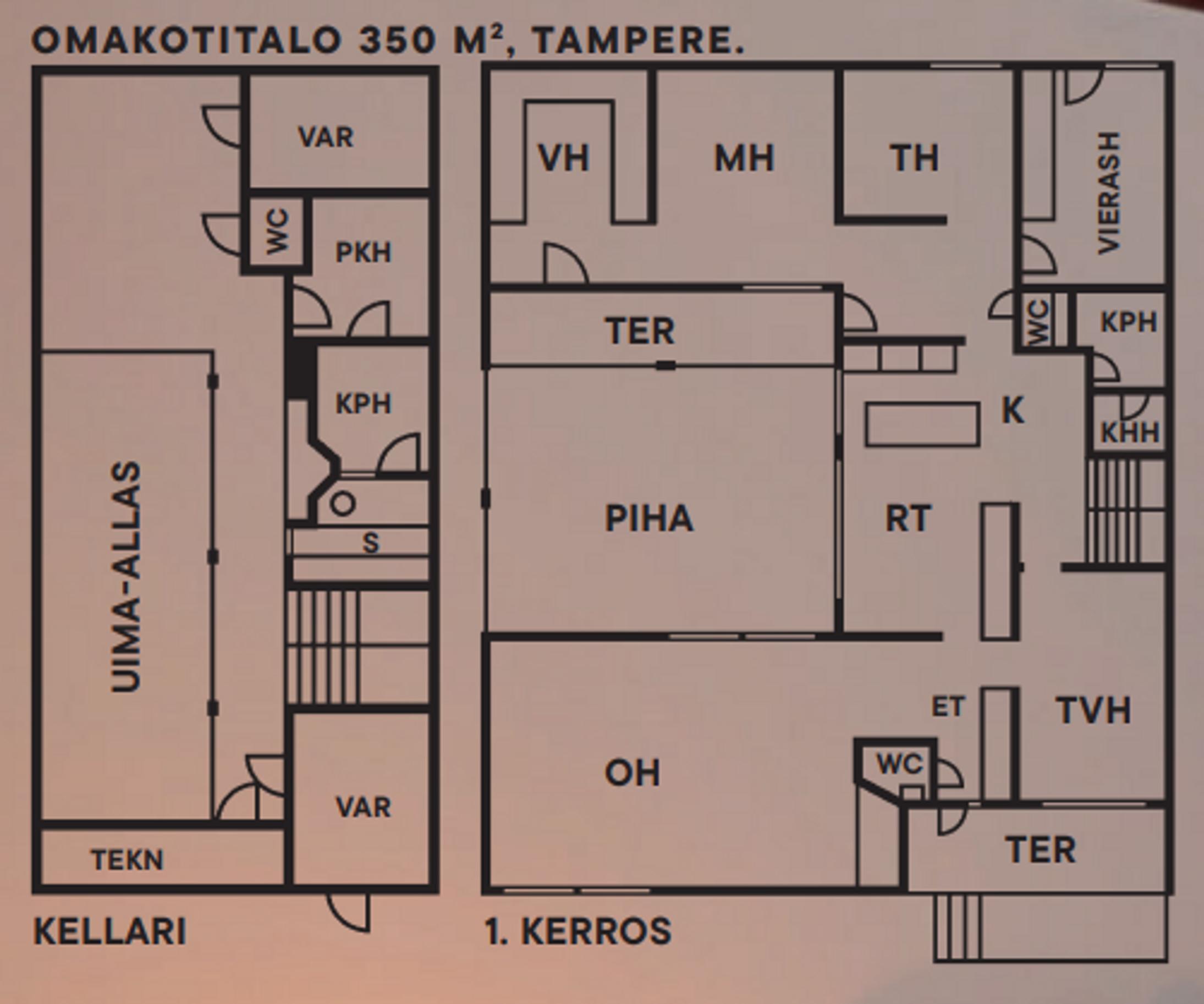 Floor plan of Casa Granum.