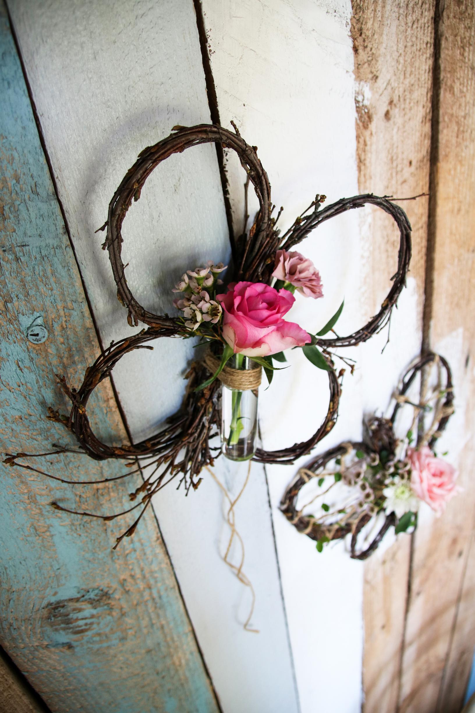 Twig butterfly as a mini vase