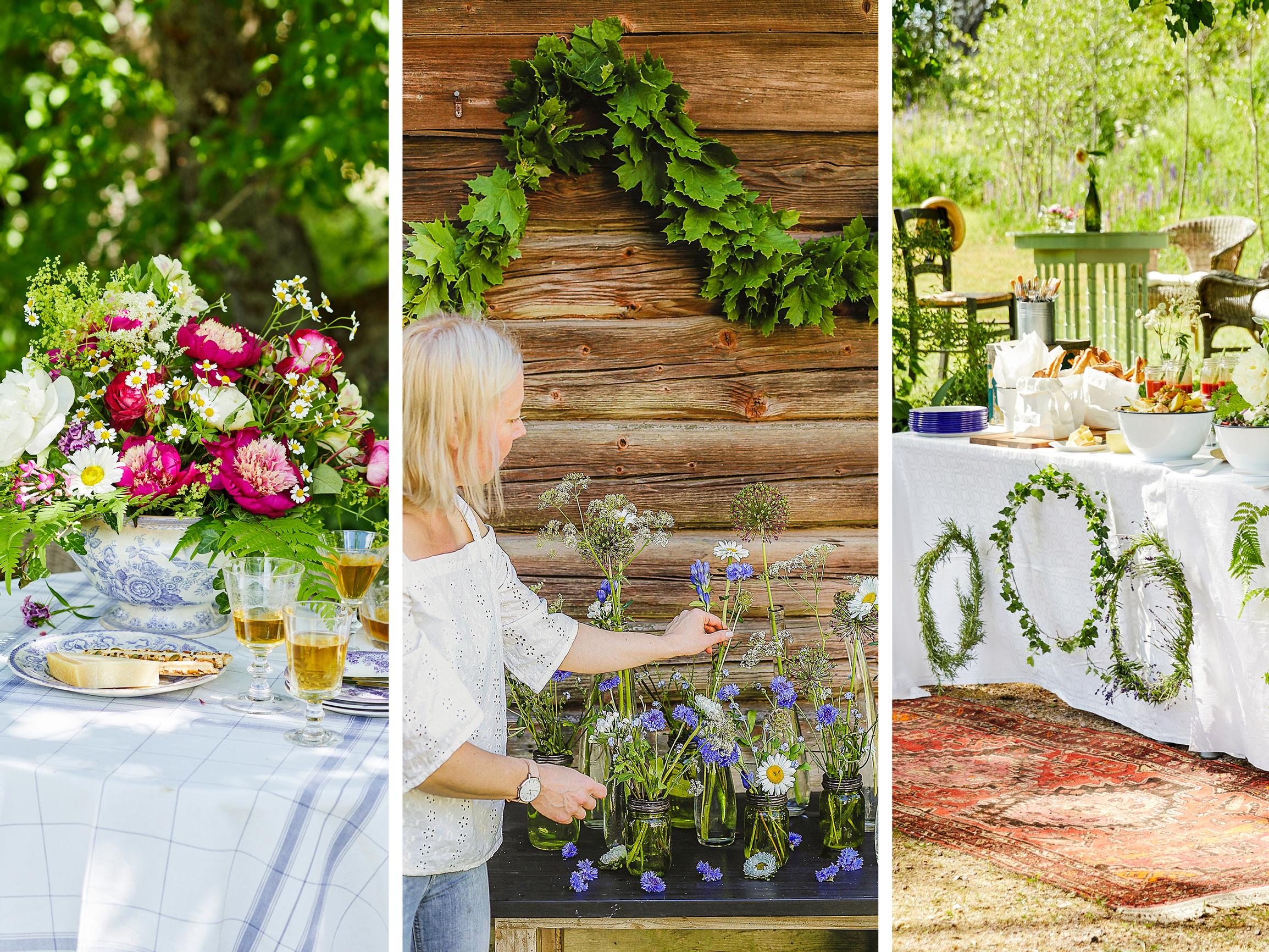 Celebrate with nature! A garland made from maple leaves and 4 other delightful ideas for decorating with plants