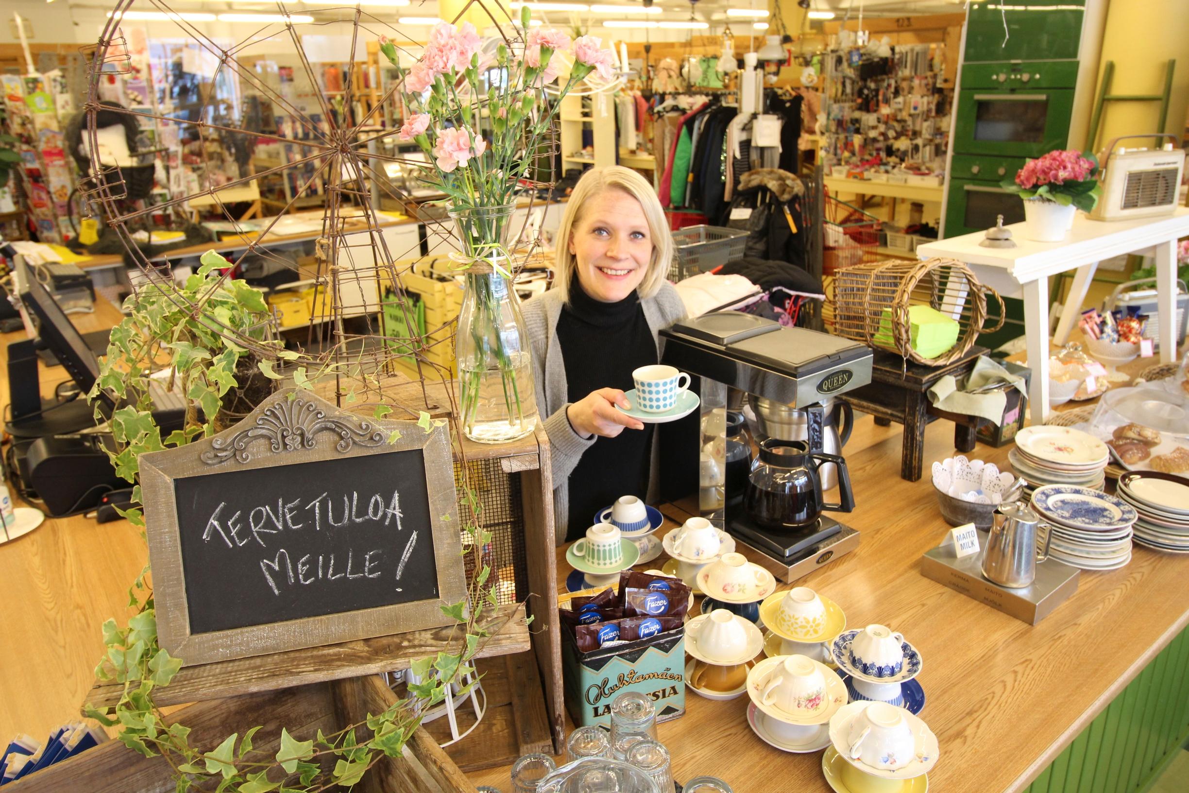 Café at a flea market
