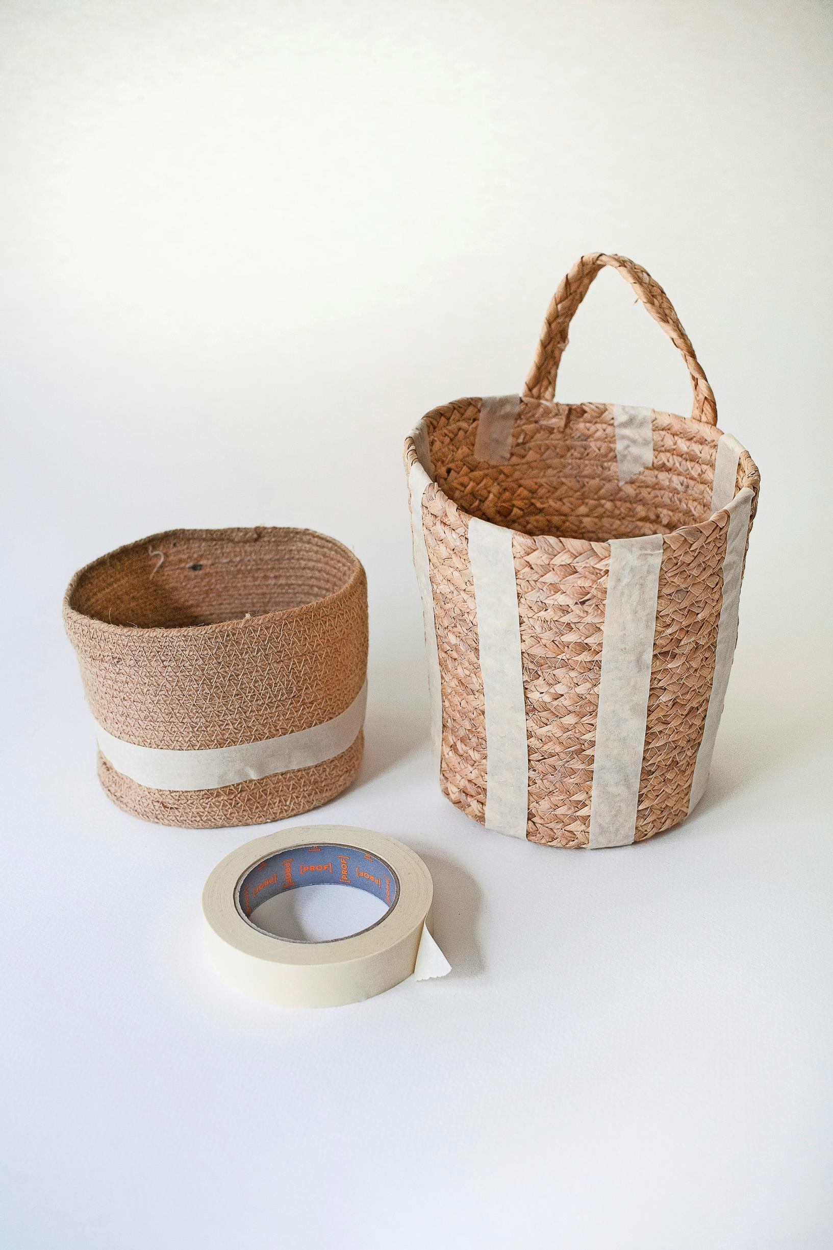 Photo of the customized baskets.