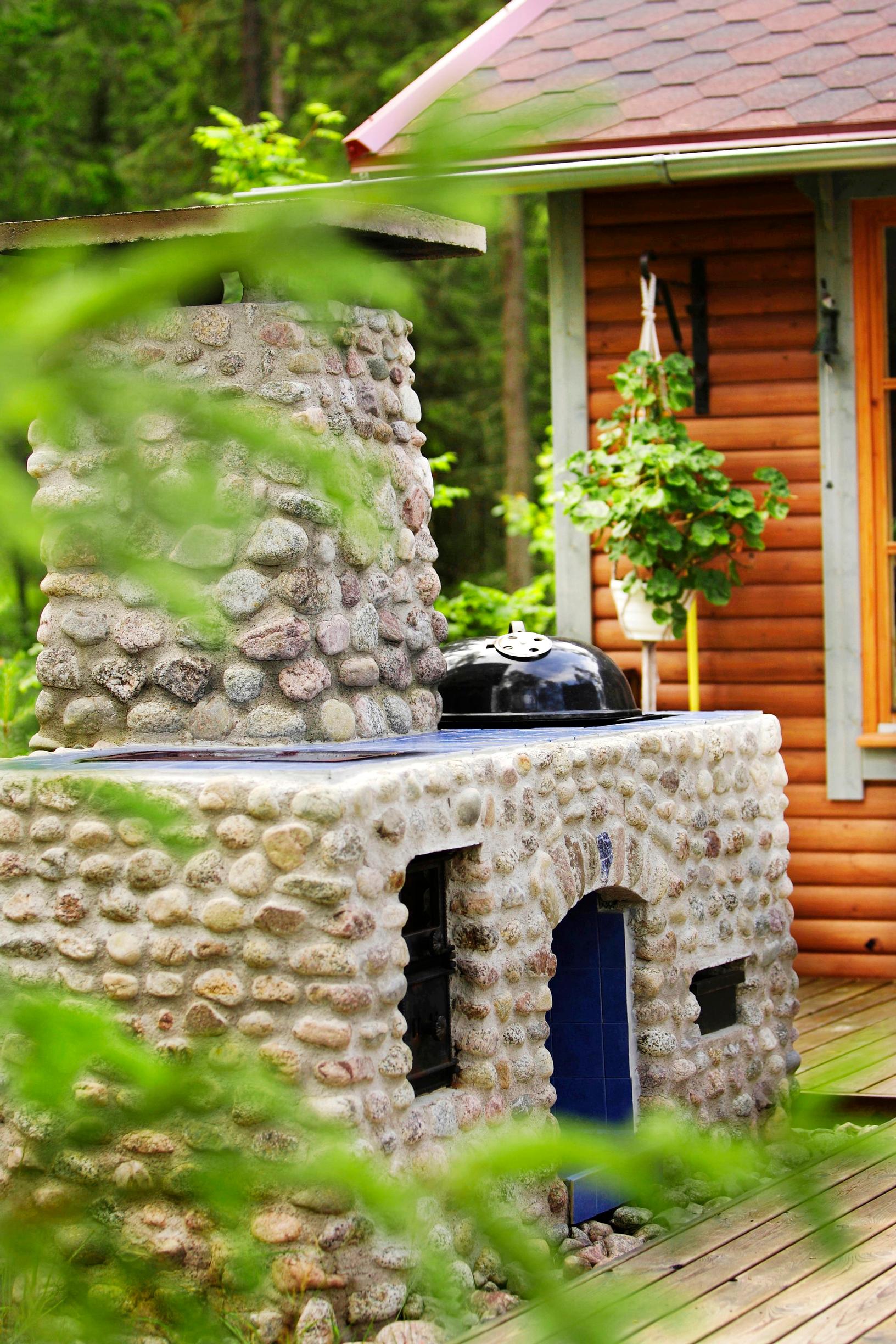Summer kitchen with grill and smoker