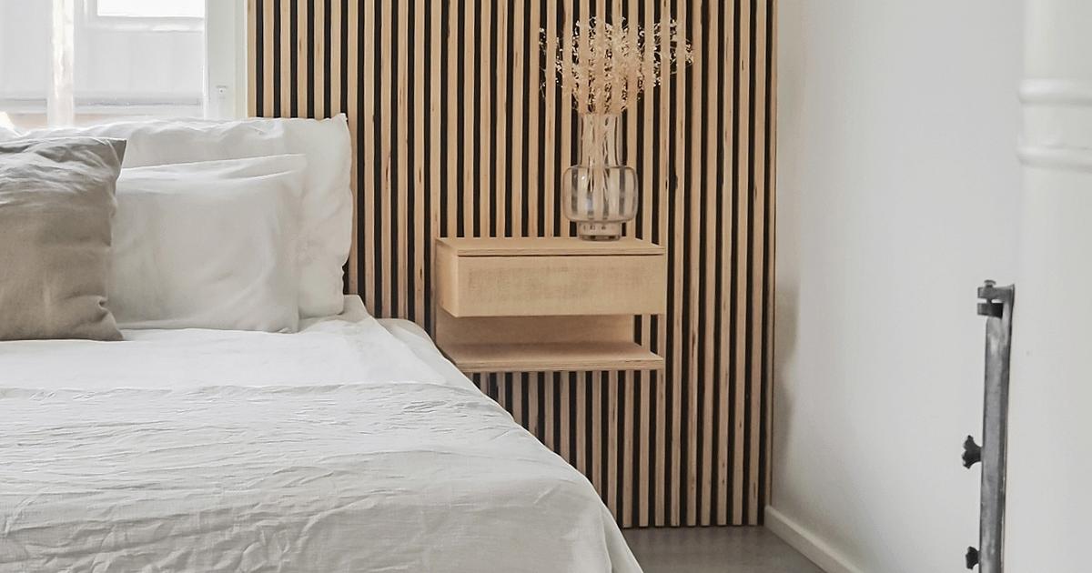 Bedside Table Setup Wall-mounted bedside table—check out the instructions! | Kotona Living