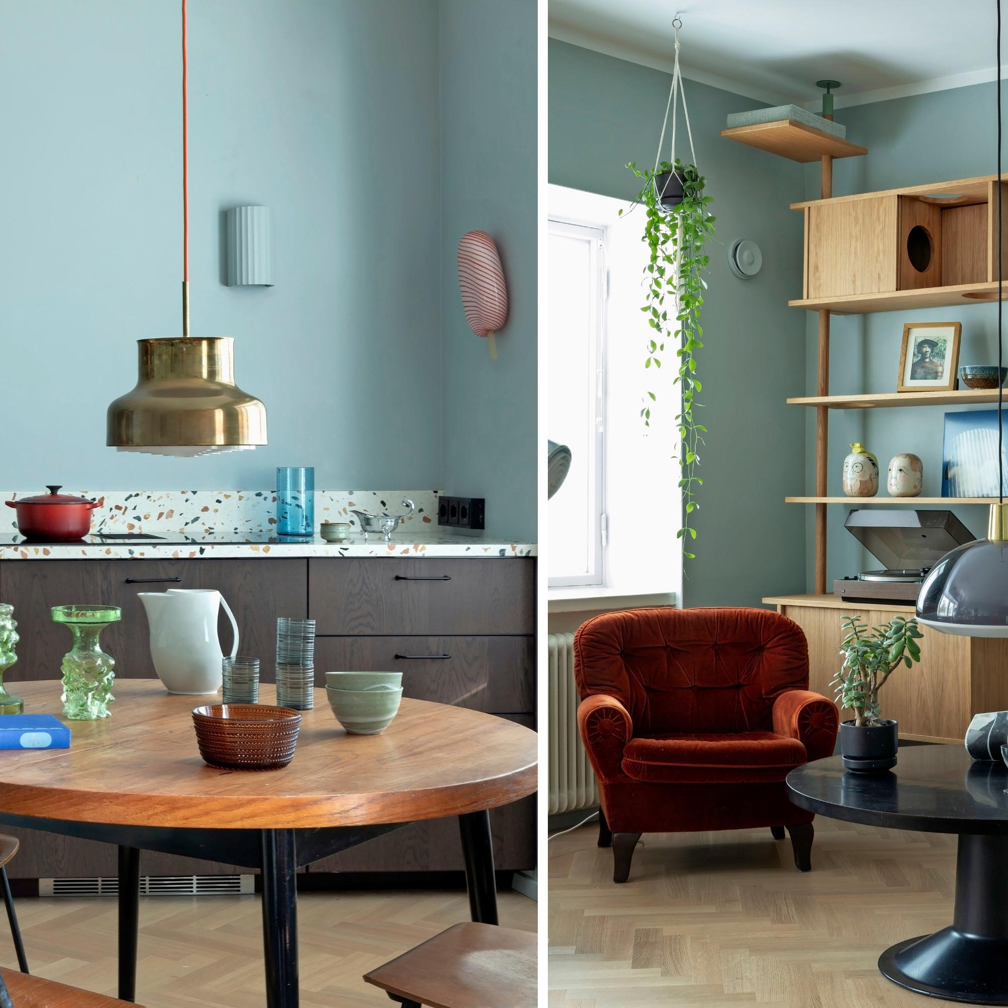 Cat-friendly furniture meets vintage in Kiira and Jussi’s 1950s home: “We followed emotion and happiness first”