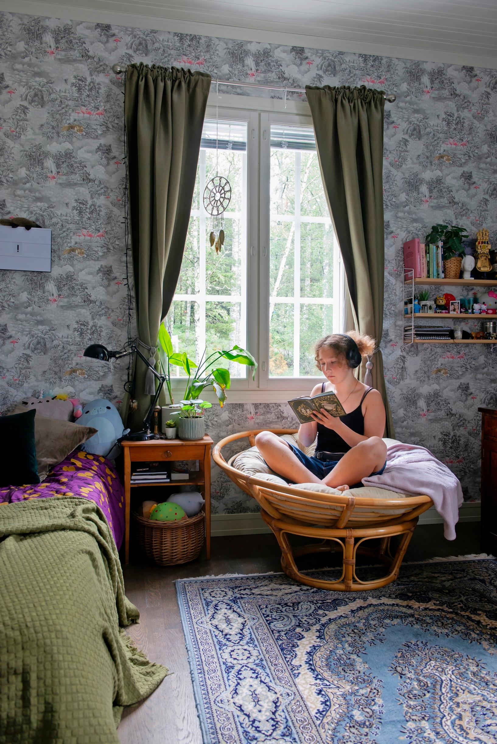 Elli Jokela in her room