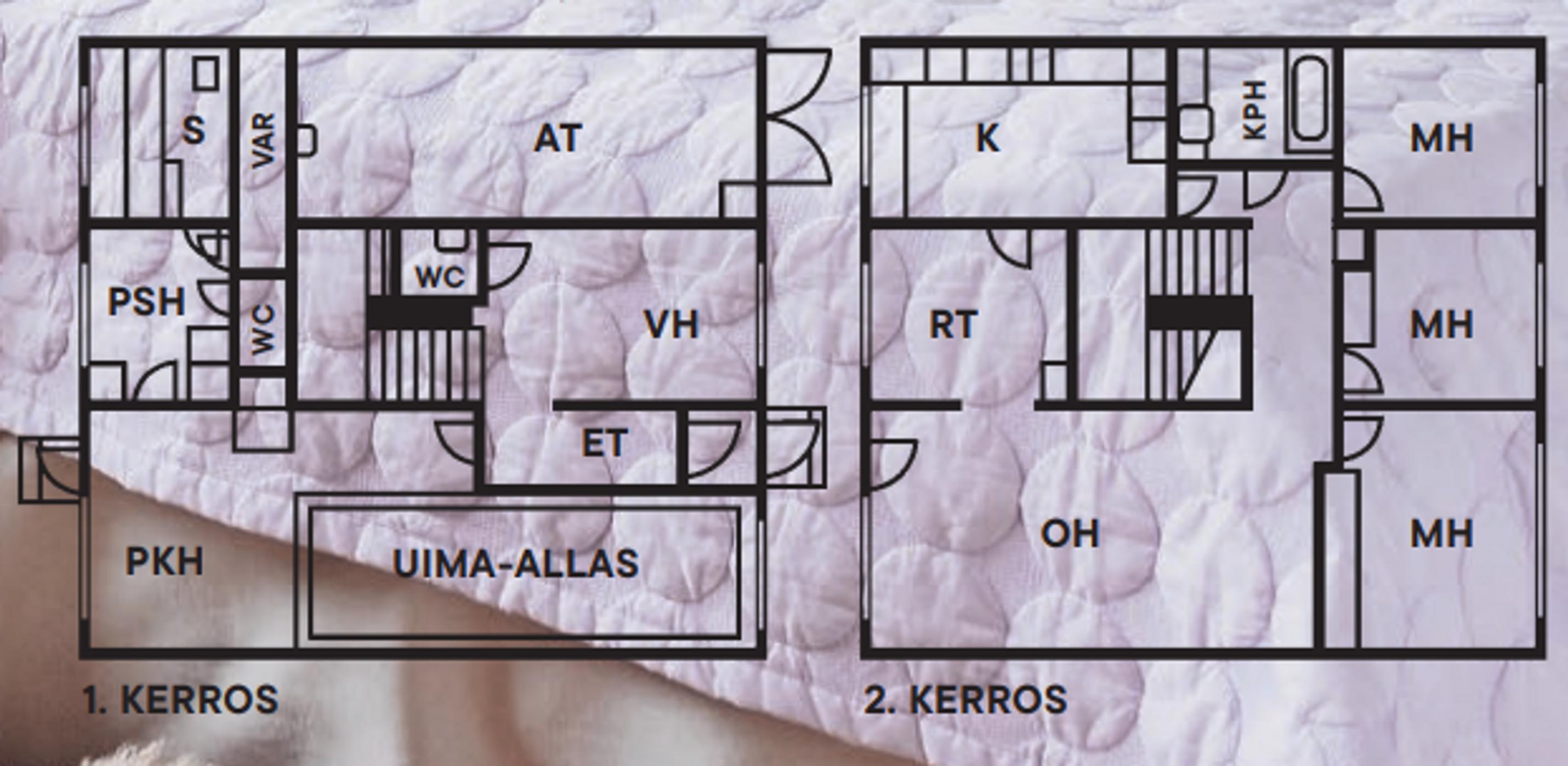 Floor plan of the 1970s rowhouse
