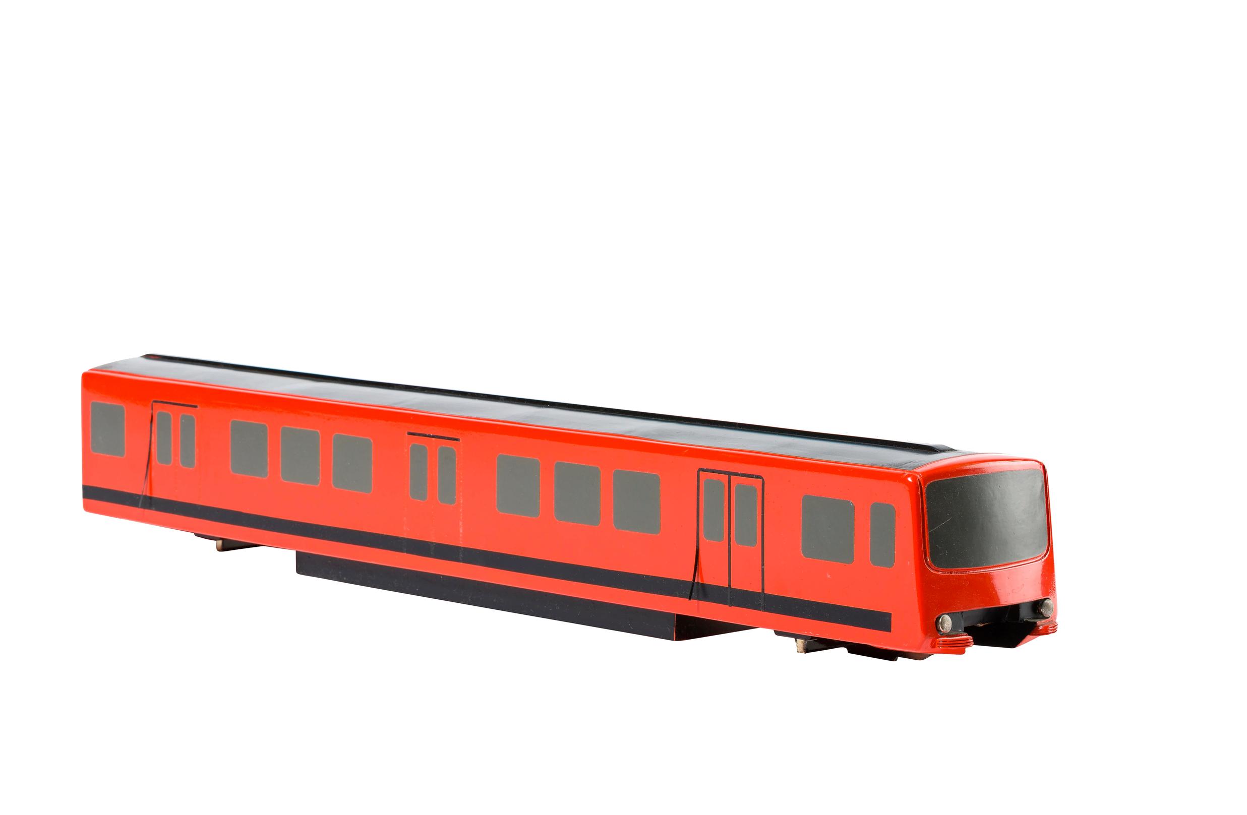 A conceptual image of a Helsinki Metro car