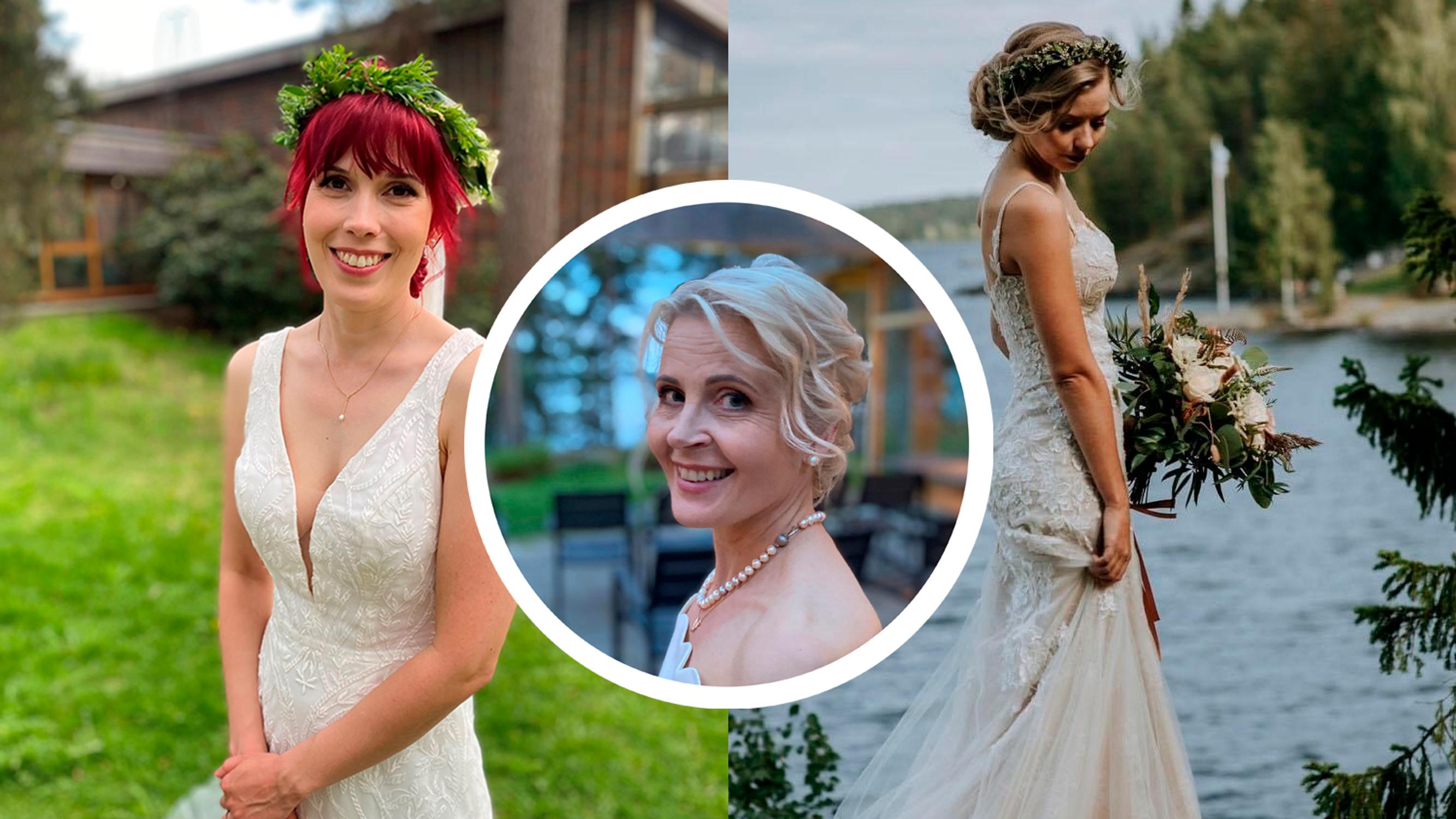 With love from mom! Elina sewed both of her daughters outfits for the big day—“A wedding dress carries a lot of expectations and emotions”