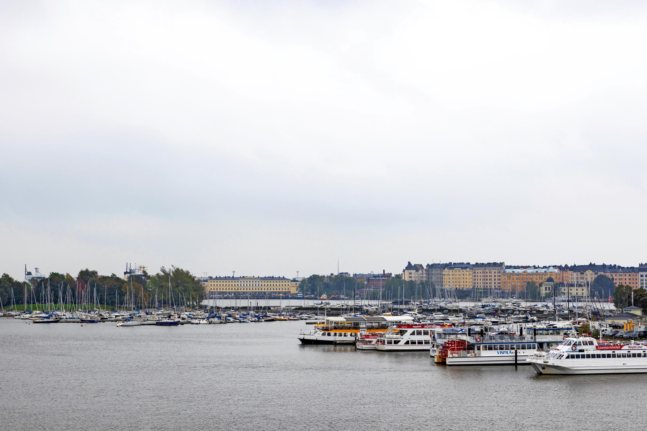 The Katajanokka scenery seen from the balcony