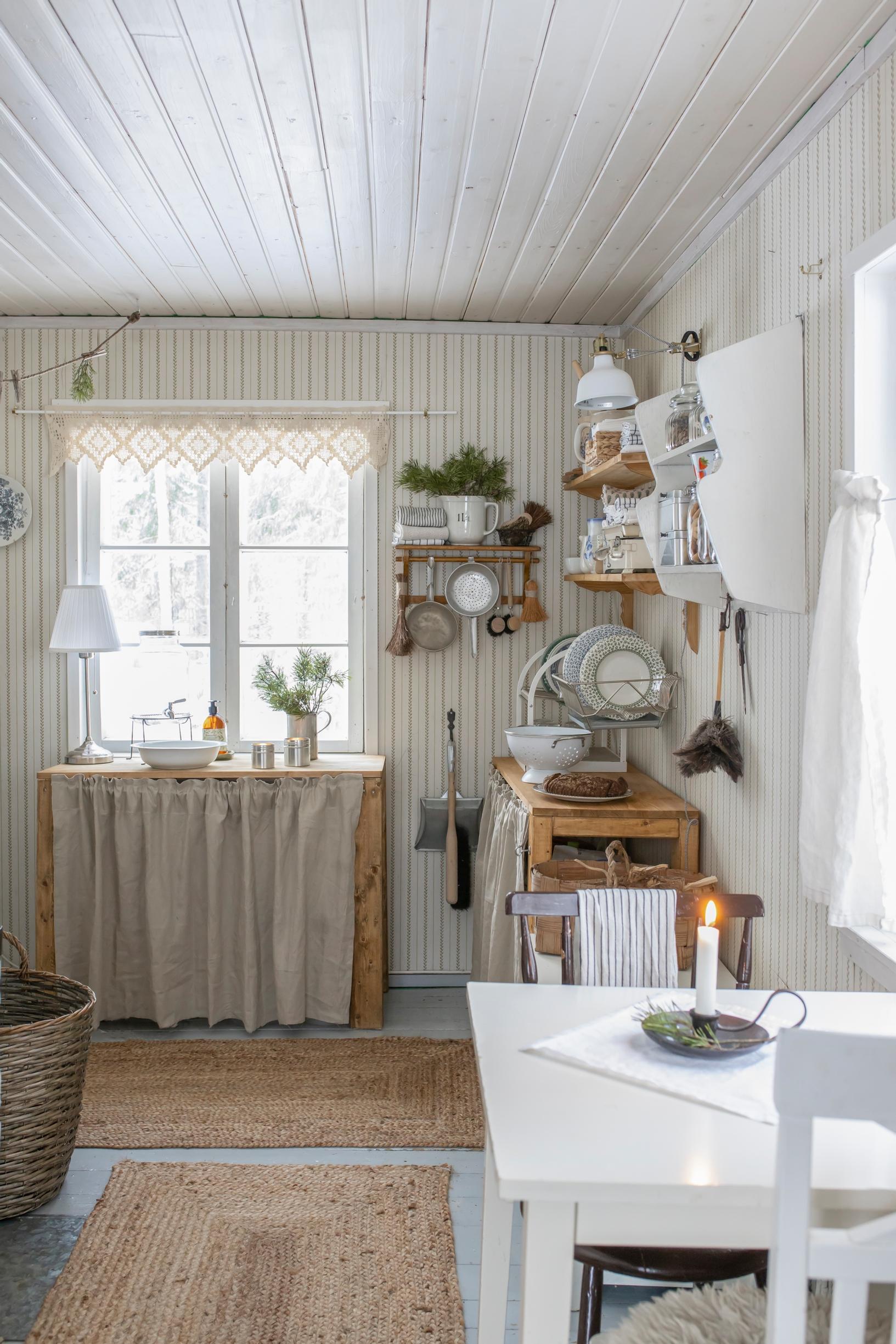 The kitchen at Marjamäki cottage