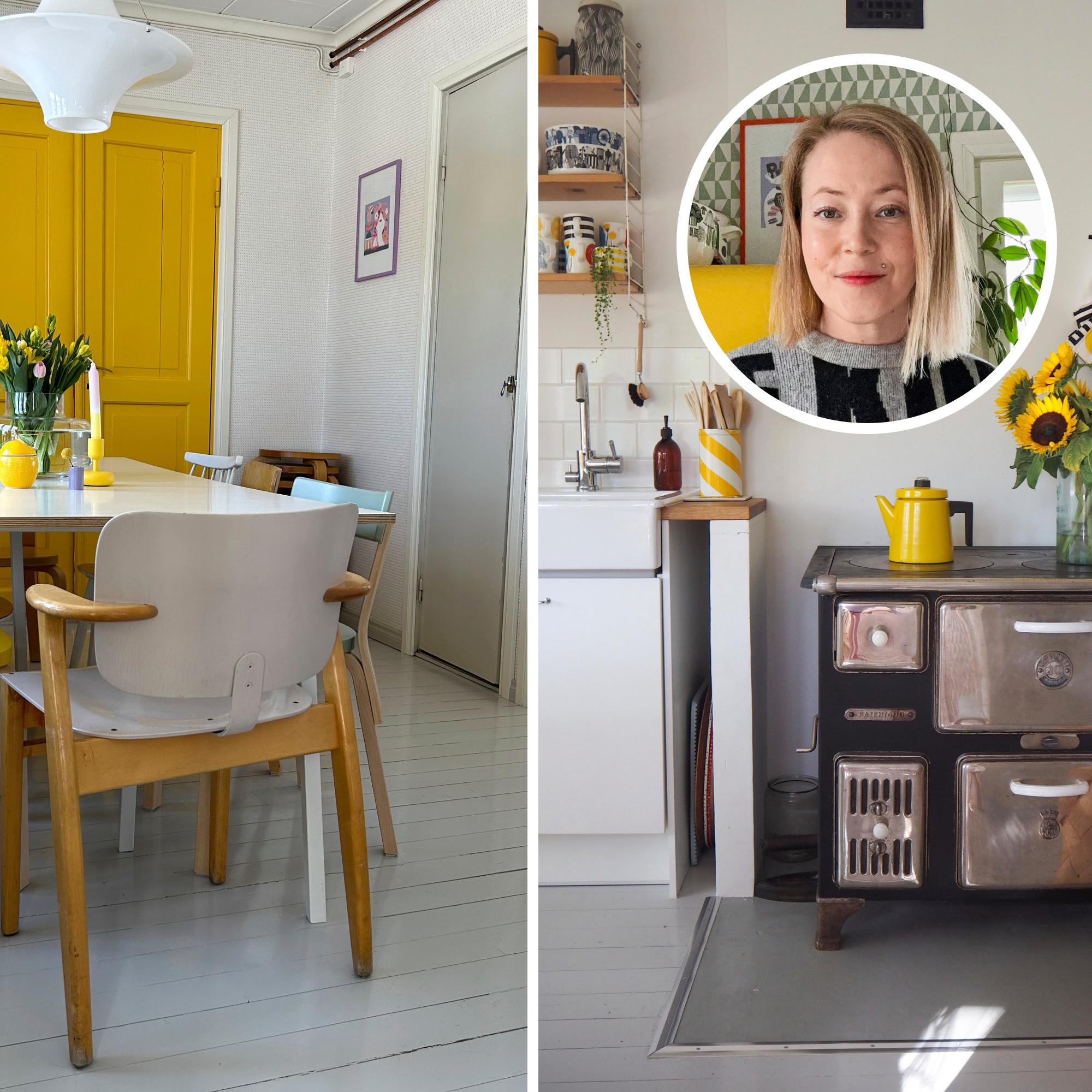 Anna’s sunny home brims with Finnish design: “Yellow always catches my eye at flea markets”