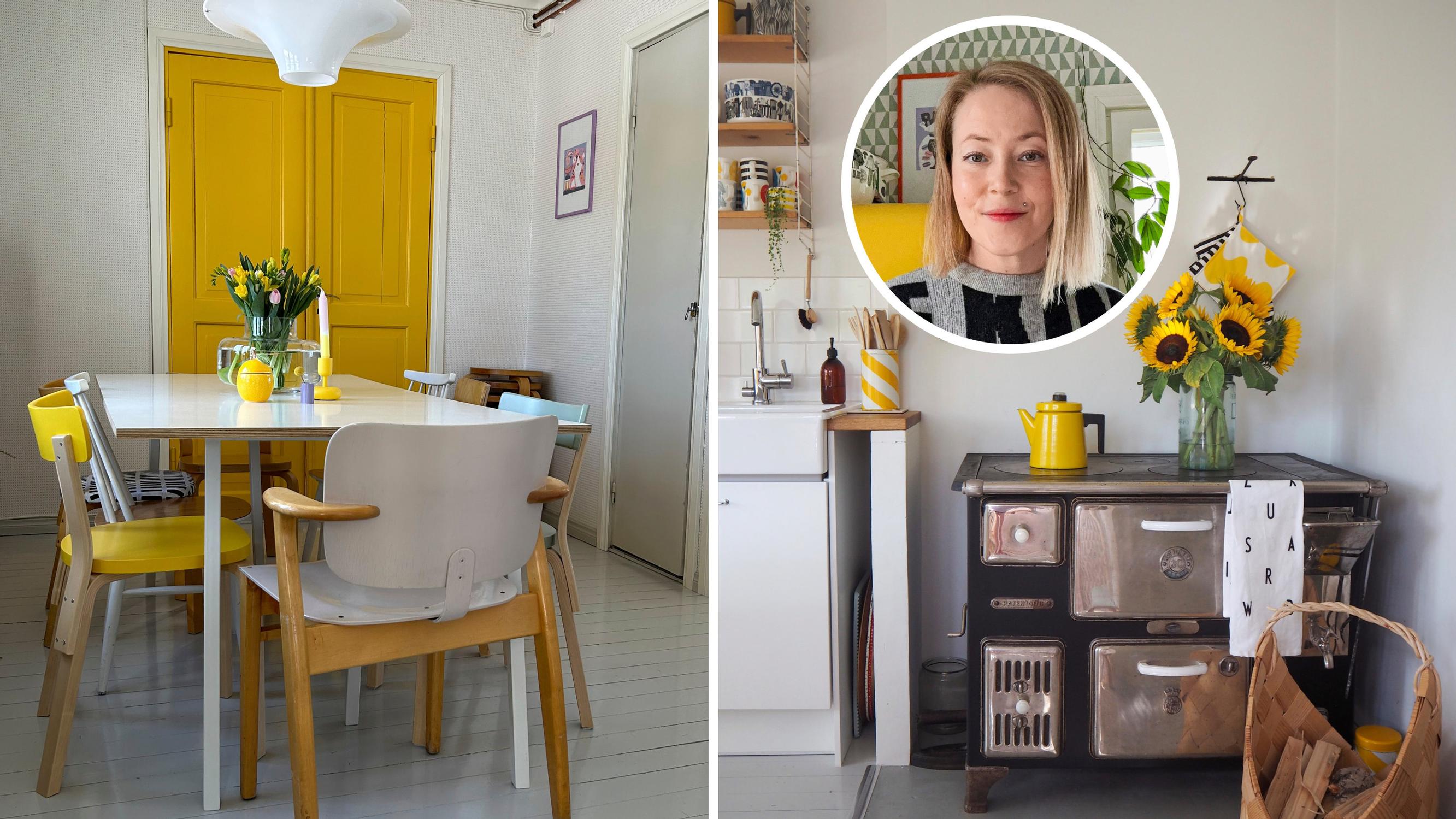 Anna’s sunny home brims with Finnish design: “Yellow always catches my eye at flea markets”